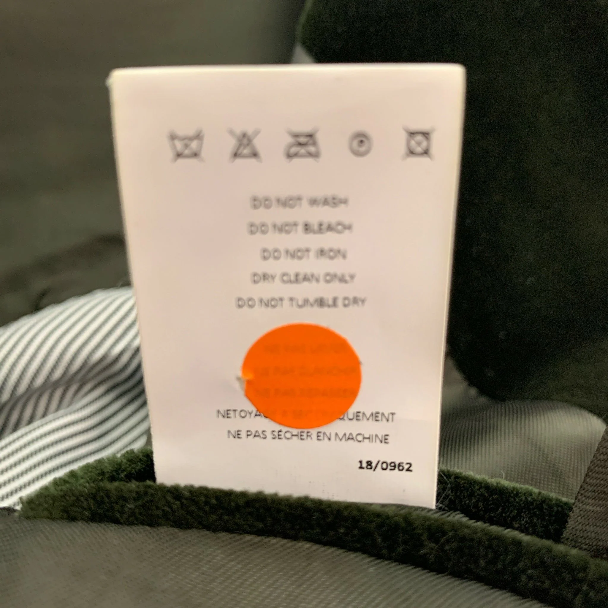 OFFICINE GENERALE Size 42 Olive Solid Cotton Velvet Sport Coat - Image 7