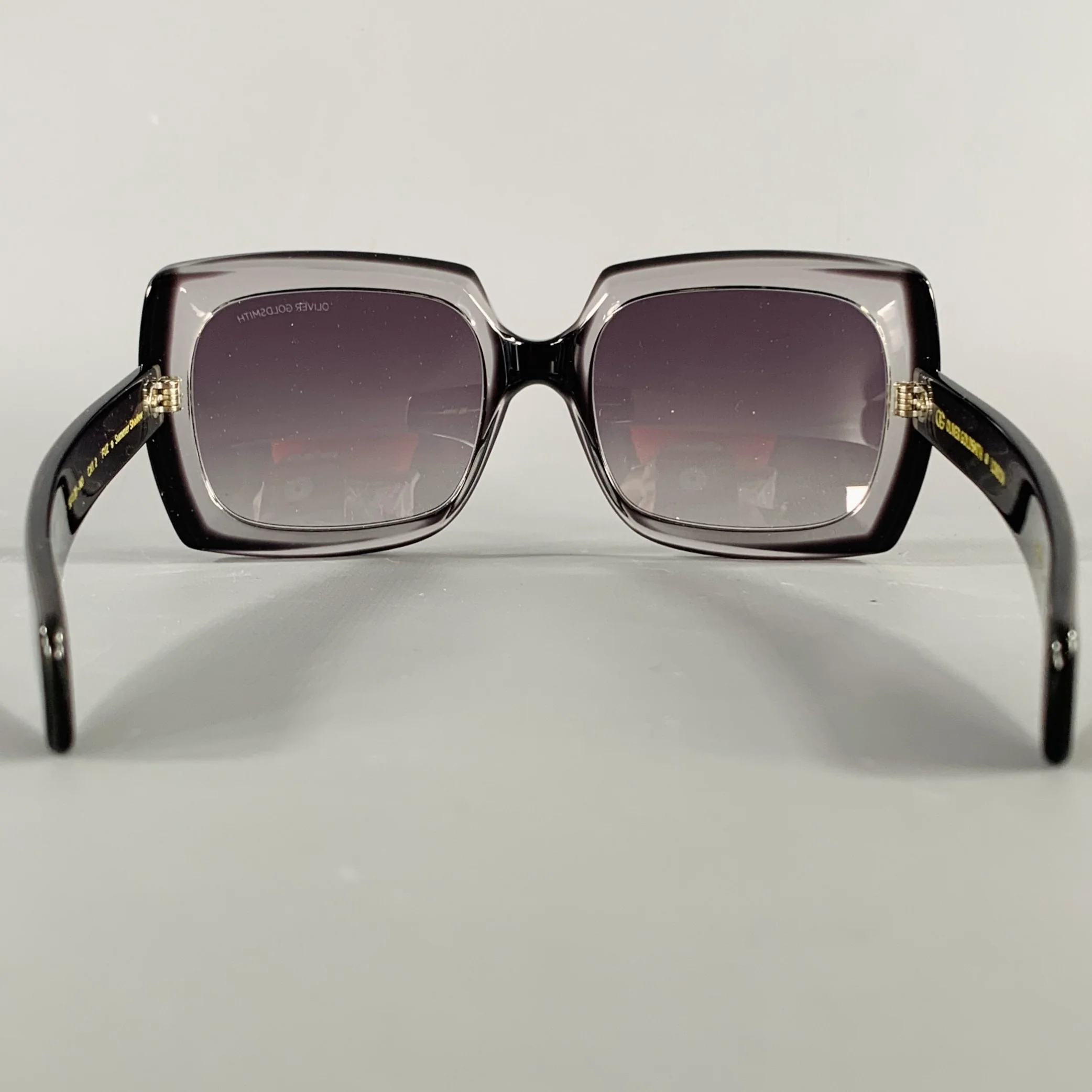 OLIVER GOLDSMITH Black Grey Acetate Sunglasses - Image 3