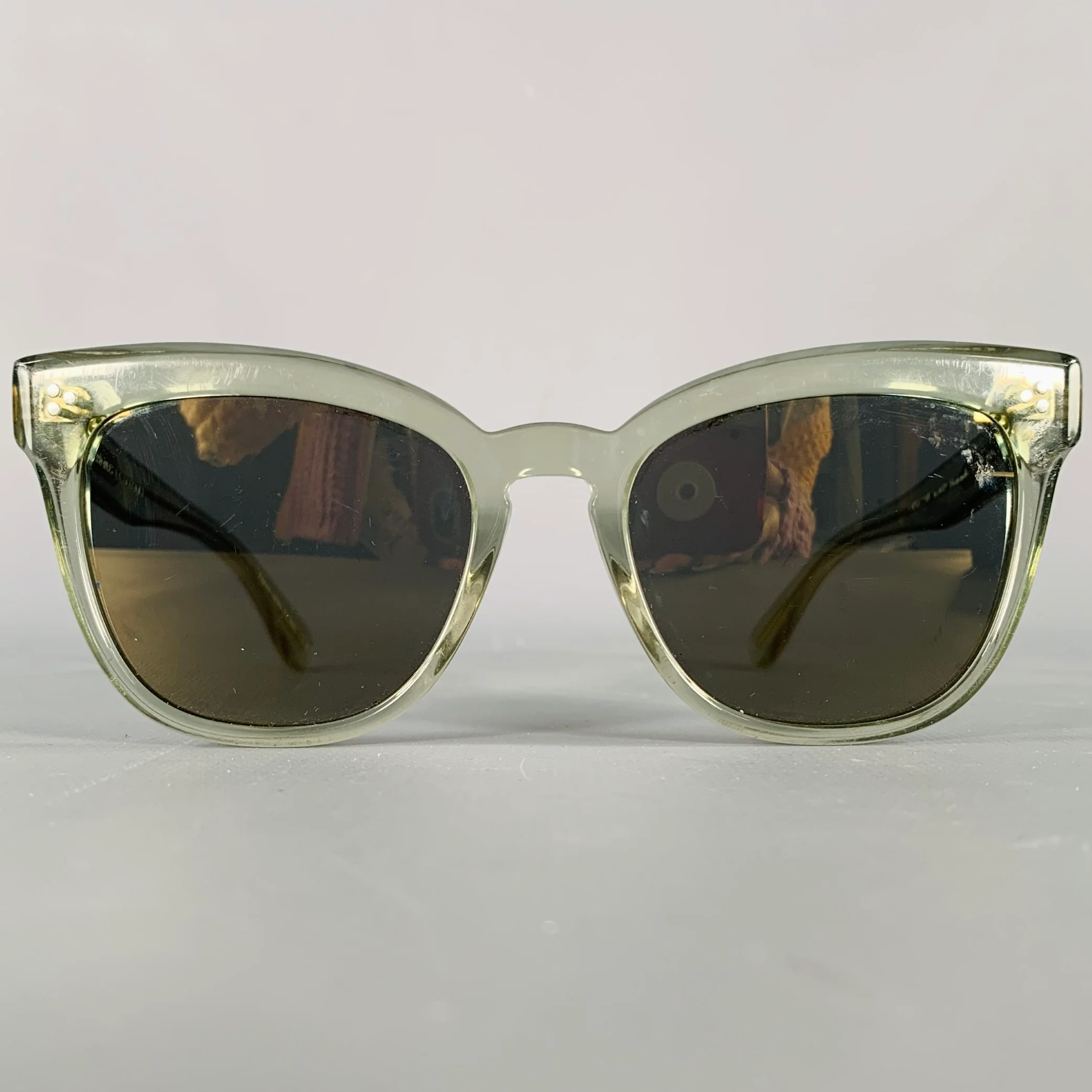 OLIVER PEOPLES Marianela Grey Clear Acetate Sunglasses