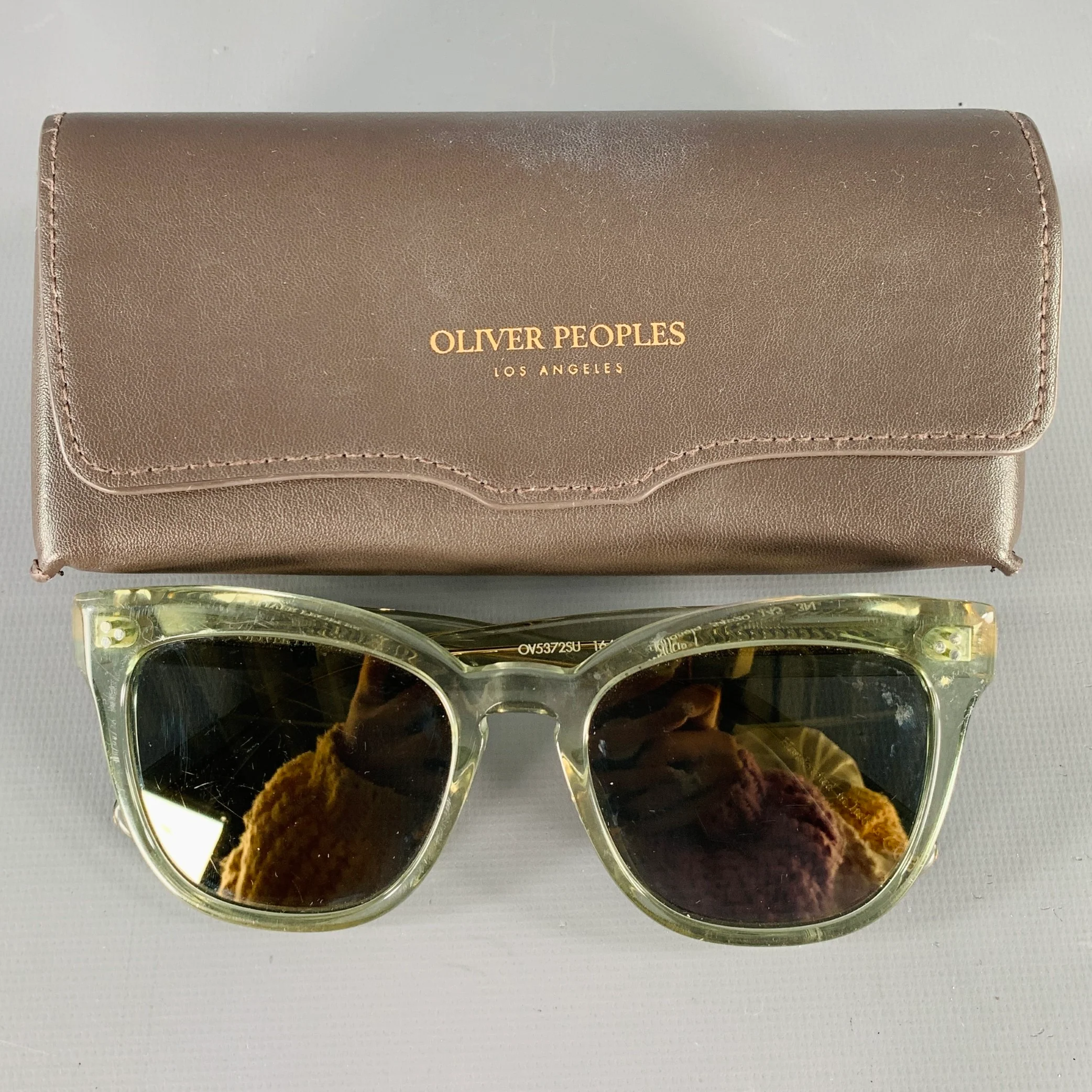 OLIVER PEOPLES Marianela Grey Clear Acetate Sunglasses - Image 7