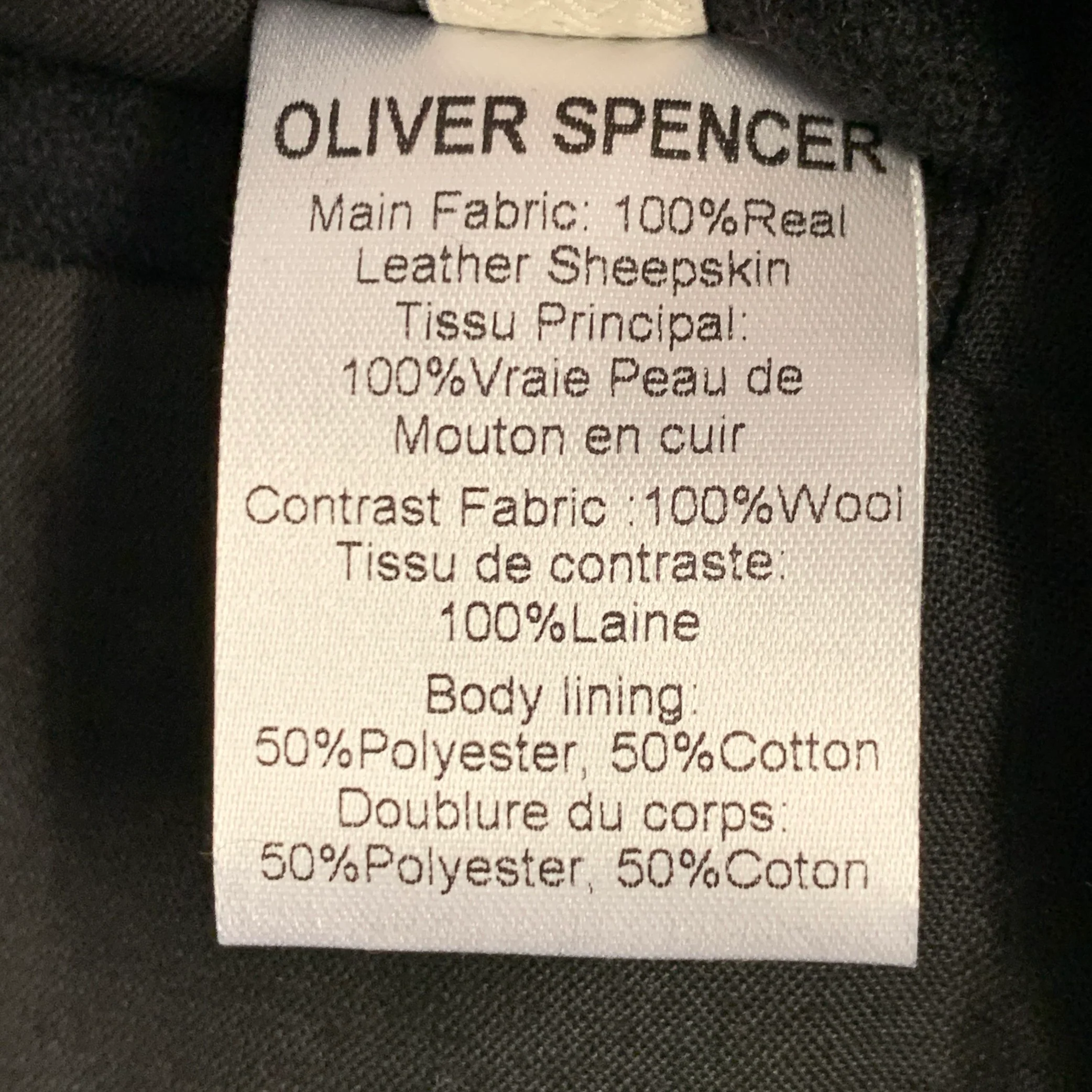 OLIVER SPENCER Size 40 Black Camel Cotton Blend Shearling Vest - Image 8