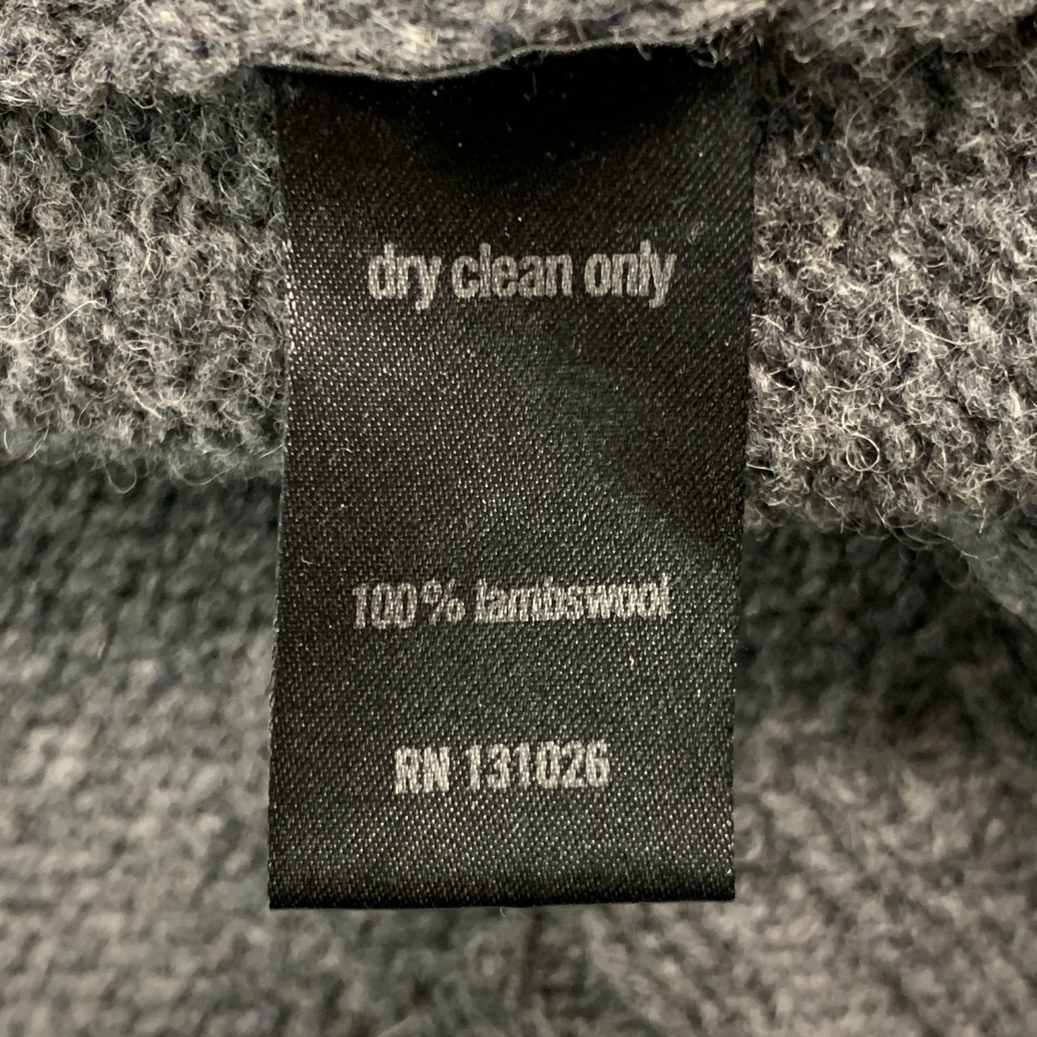 ONASSIS Size S Grey Wool Shawl Collar Sweater - Image 5