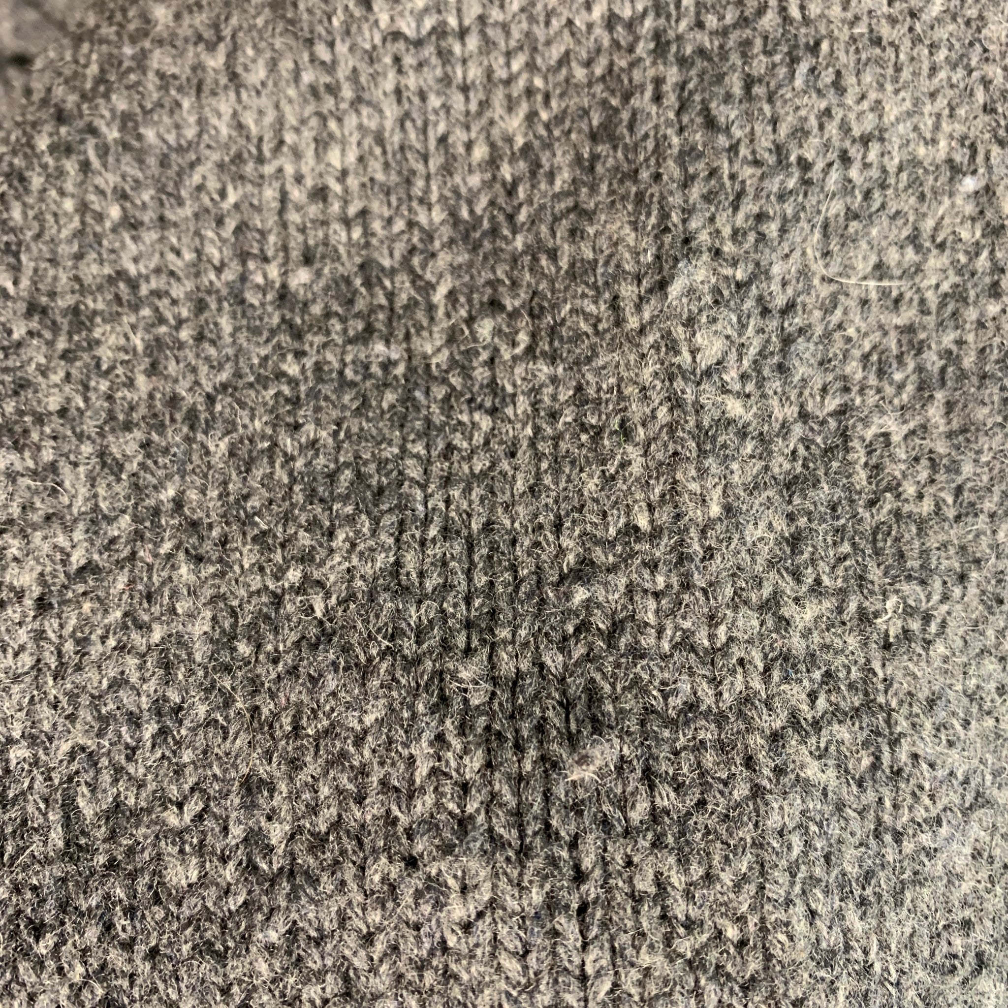 ONASSIS Size S Grey Wool Shawl Collar Sweater - Image 7
