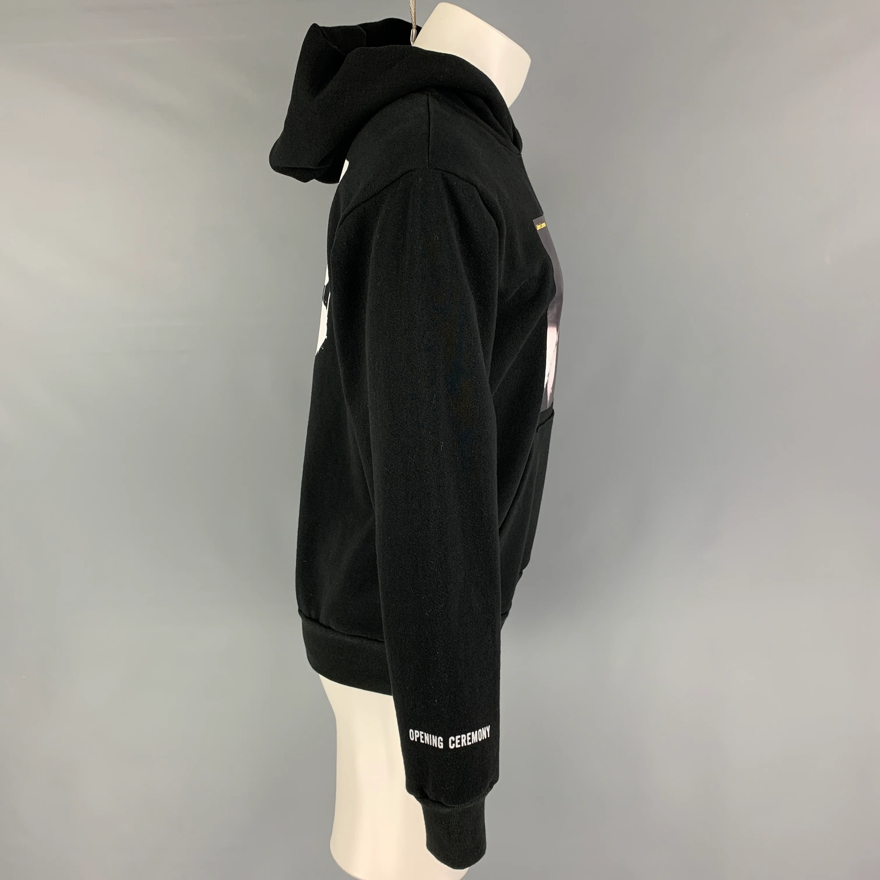OPENING CEREMONY John Lennon x Yoko Ono Double Fantasy Size M Black Hooded Sweatshirt - Image 3
