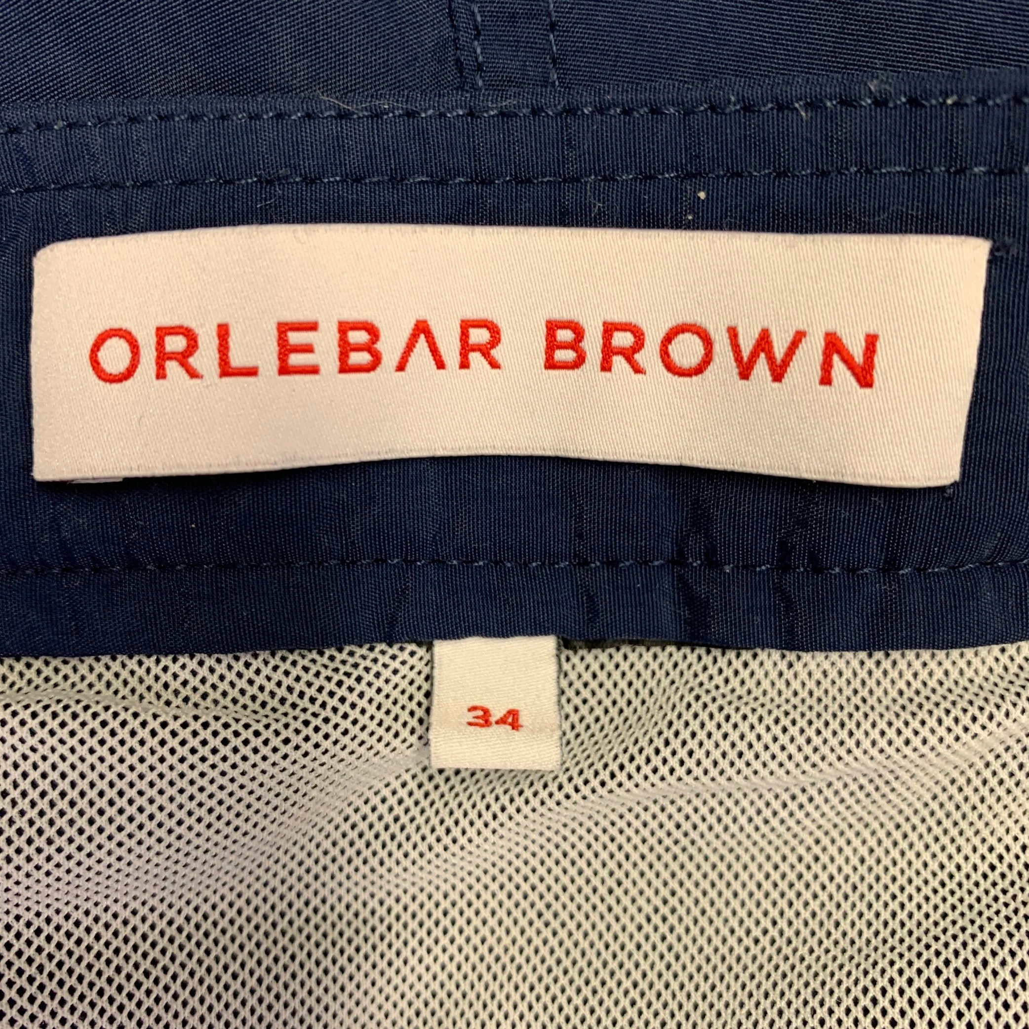 ORLEBAR BROWN Size 34 Setter Navy Side Tabs Zip Fly Swim Trunks - Image 3