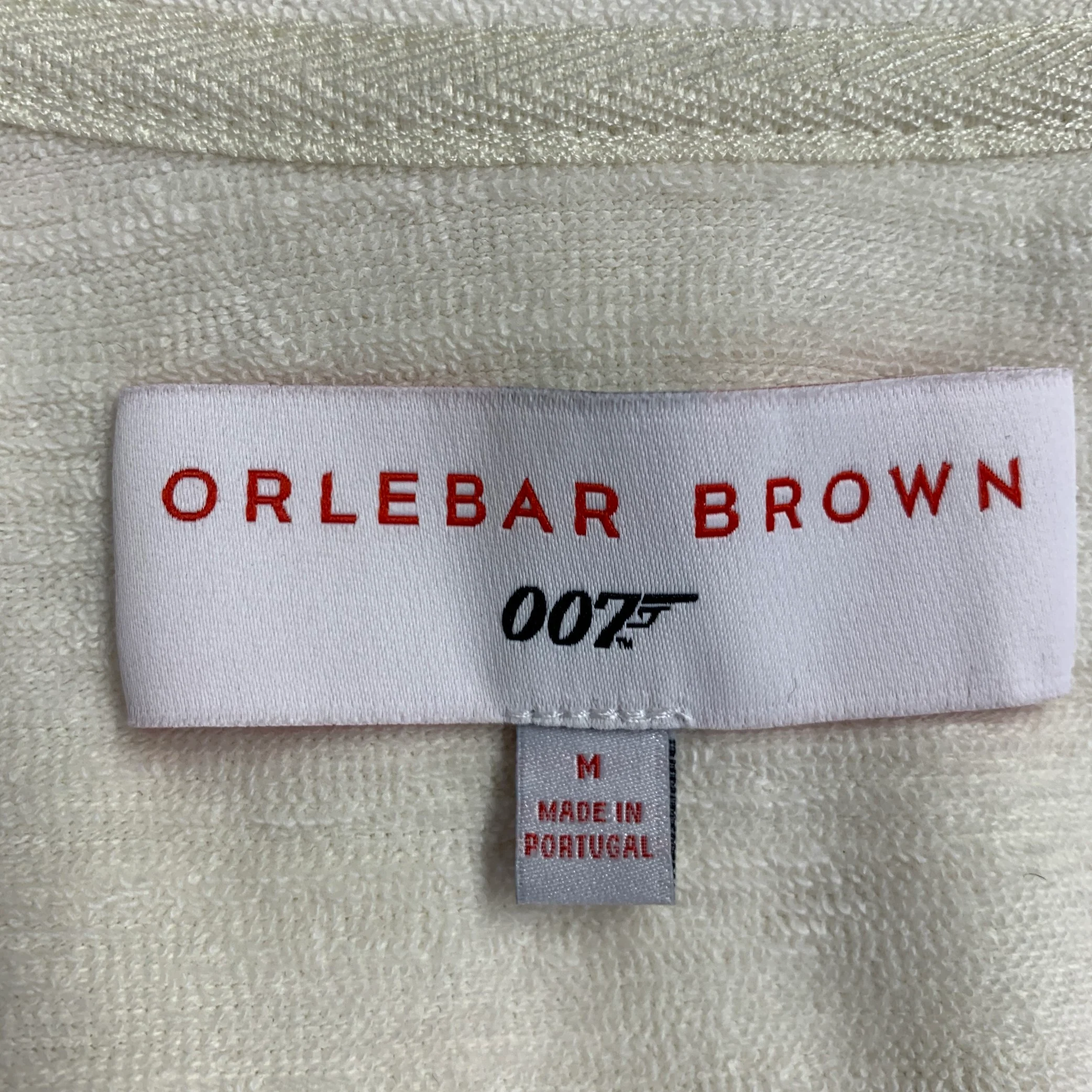 ORLEBAR BROWN Size M Beige Terrycloth Cotton 2 Pockets Short Sleeve Shirt - Image 4