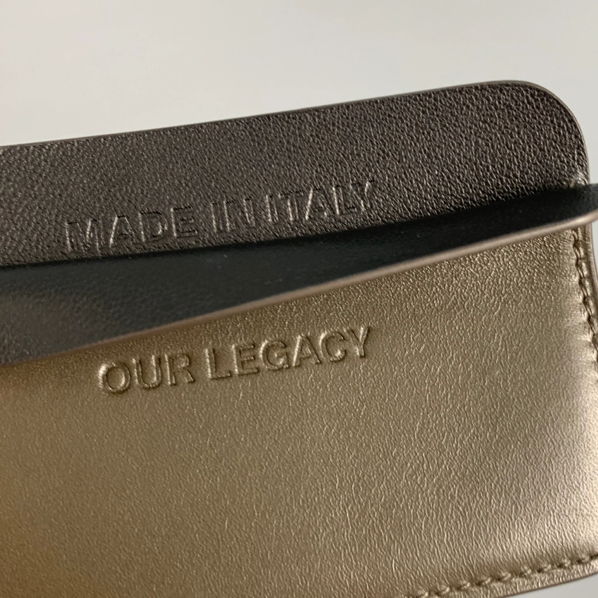 OUR LEGACY Olive Solid Leather Wallet - Image 10