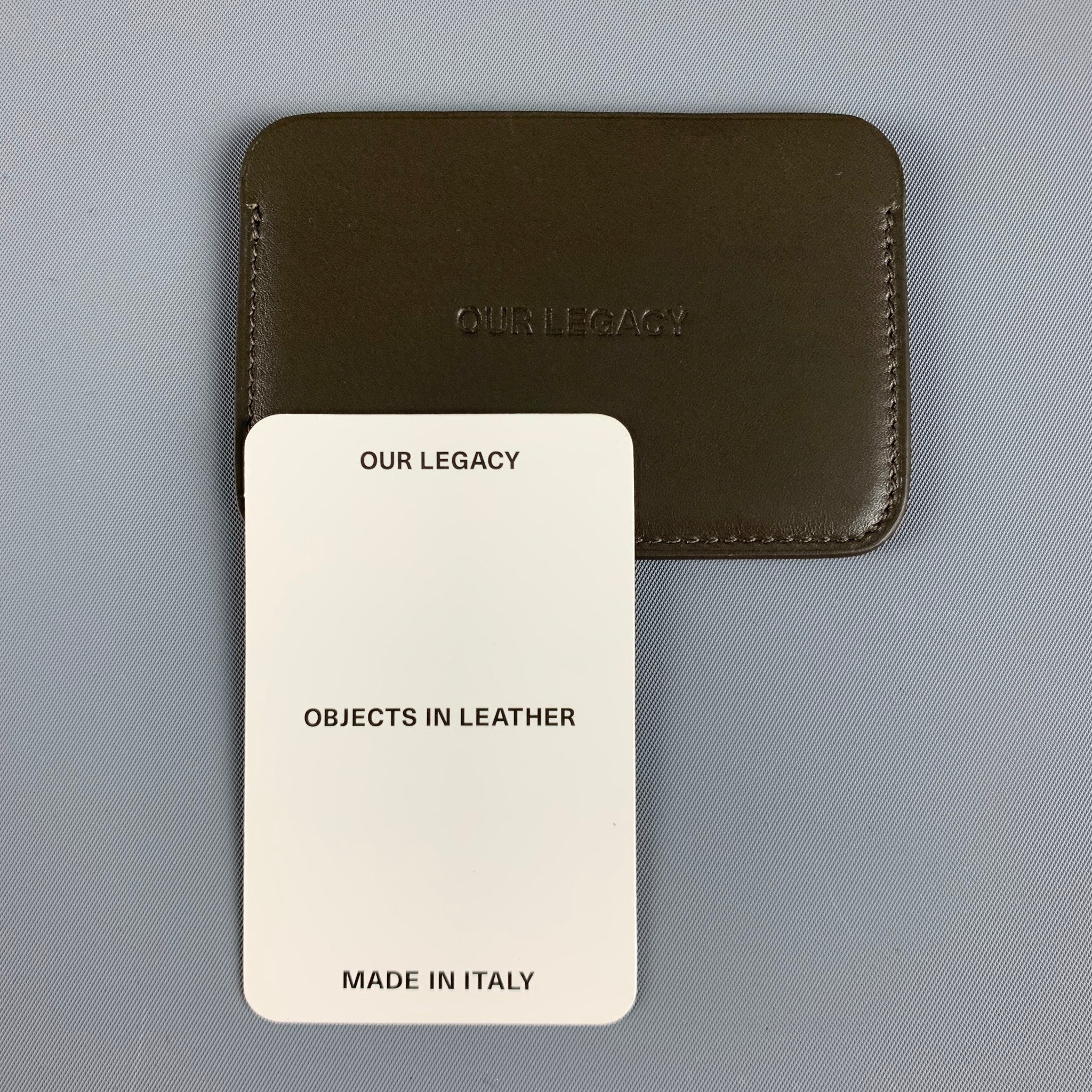 OUR LEGACY Olive Solid Leather Wallet - Image 6