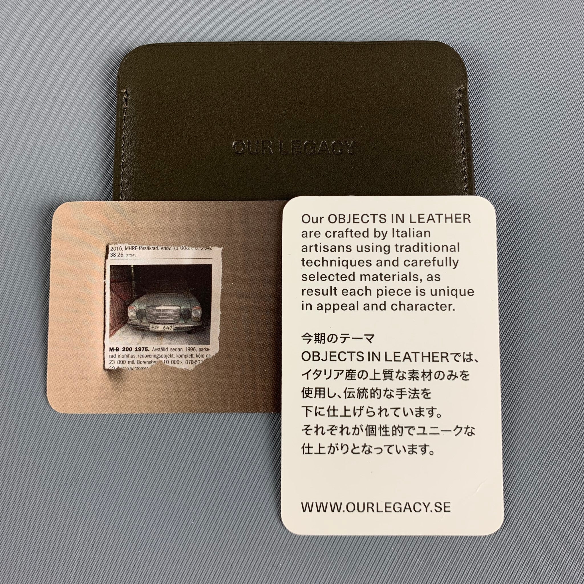 OUR LEGACY Olive Solid Leather Wallet - Image 7