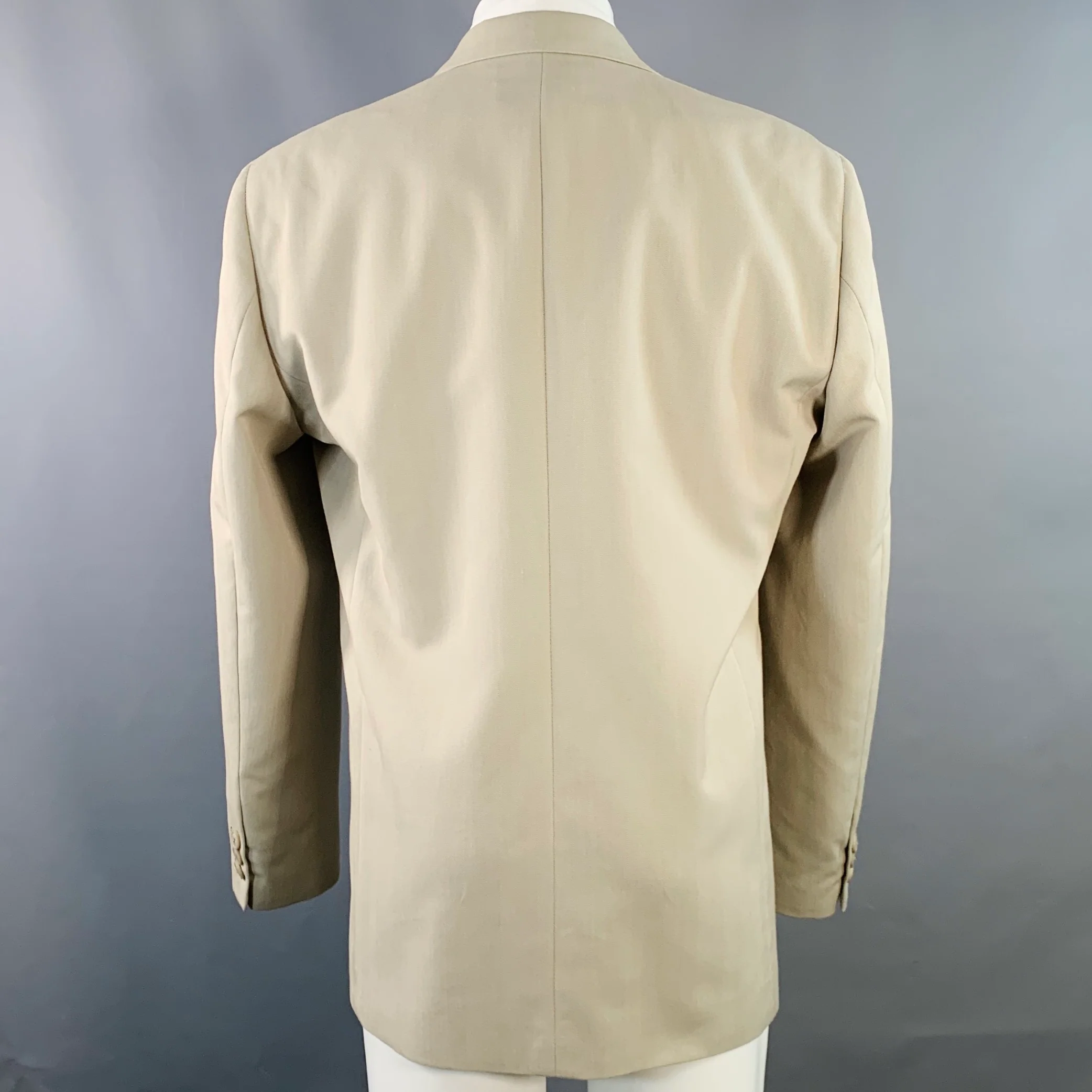 OUR LEGACY Size 40 Khaki Polyester Blend Single Button Notch Lapel Sport Coat - Image 3