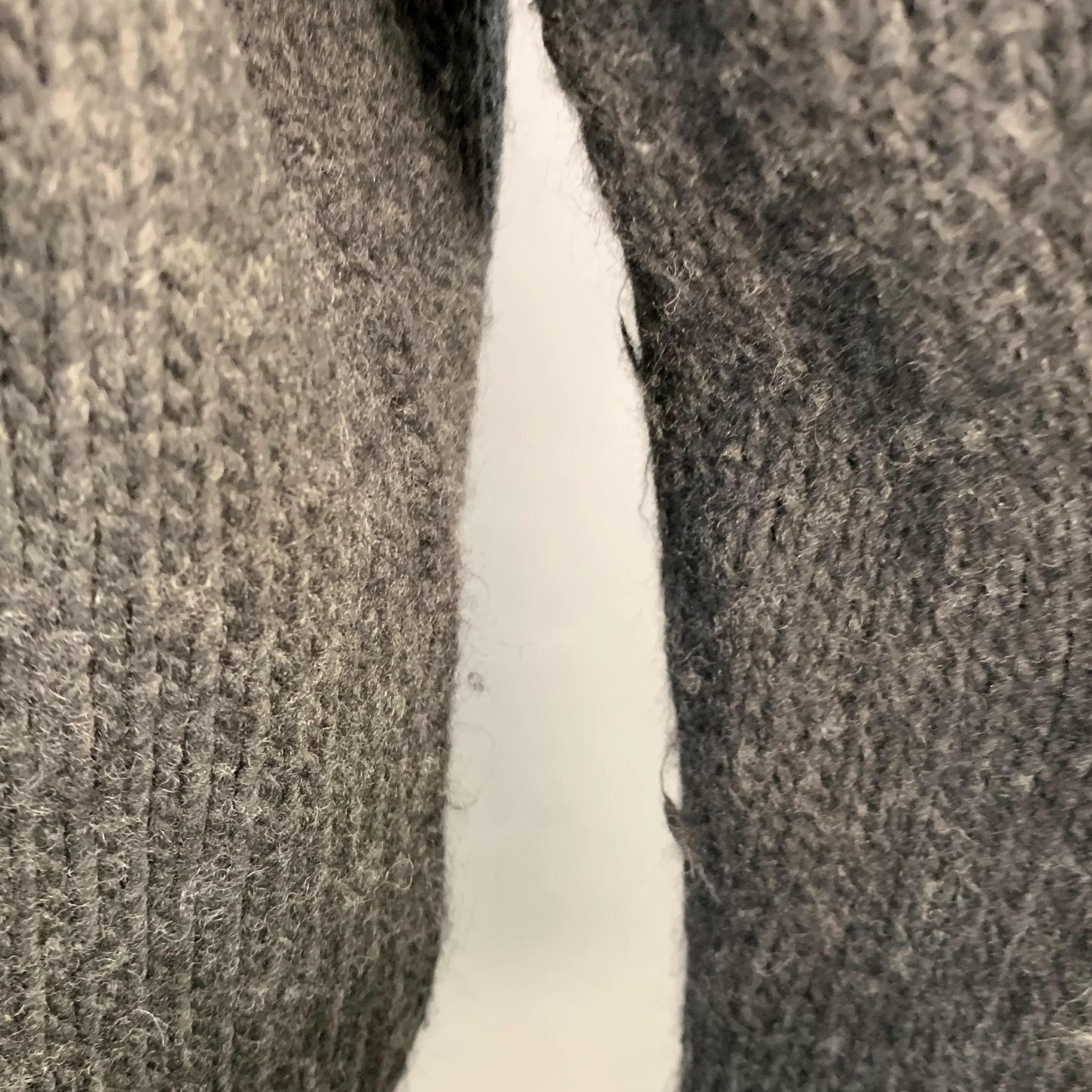OUR LEGACY Size M Grey Charcoal Knit Acrylic Wool Oversized Cardigan - Image 4