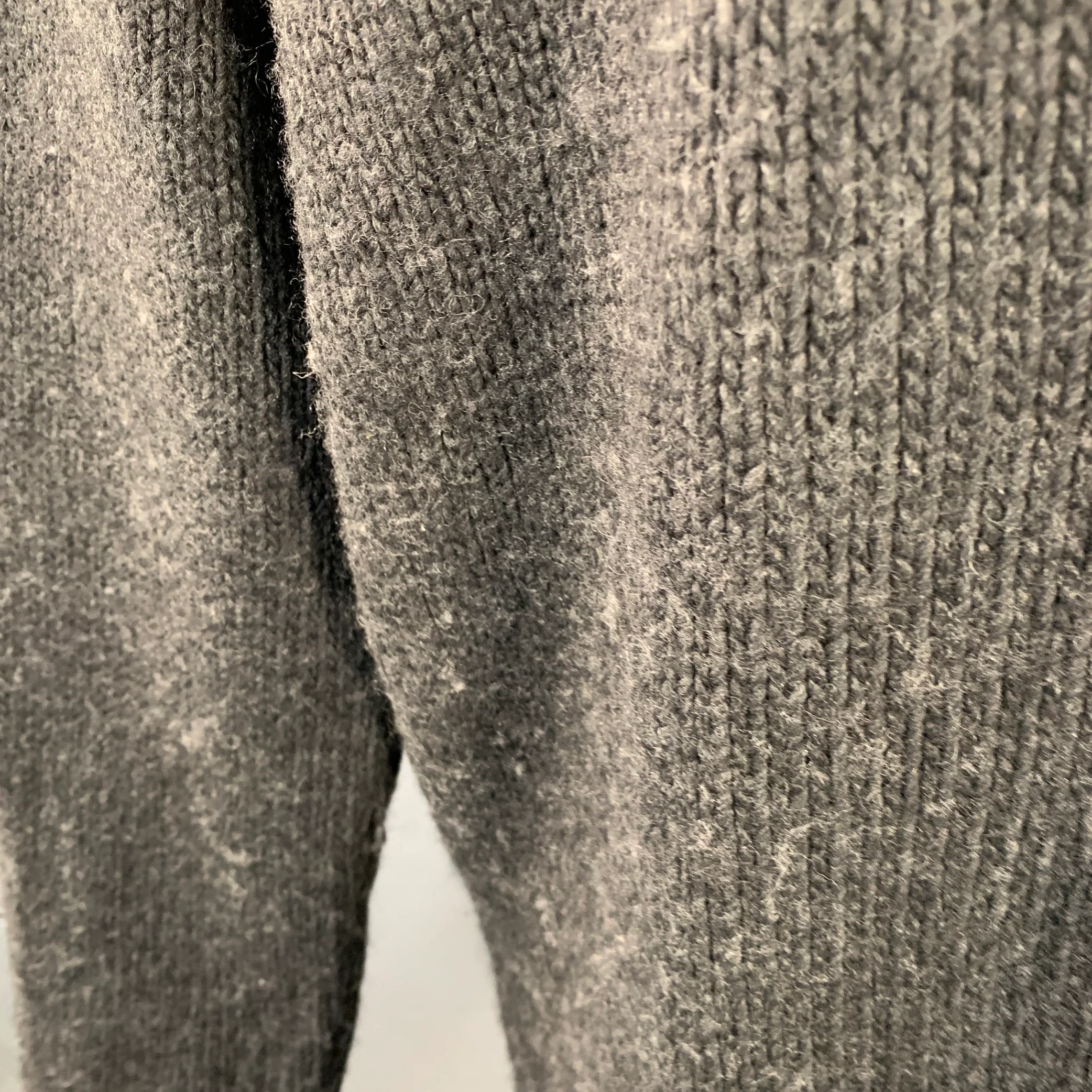 OUR LEGACY Size M Grey Charcoal Knit Acrylic Wool Oversized Cardigan - Image 6
