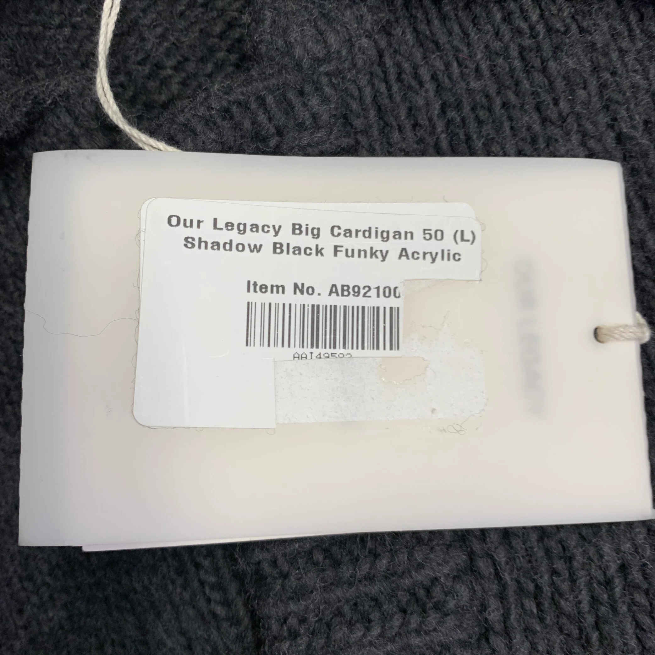 OUR LEGACY Size M Grey Charcoal Knit Acrylic Wool Oversized Cardigan - Image 7