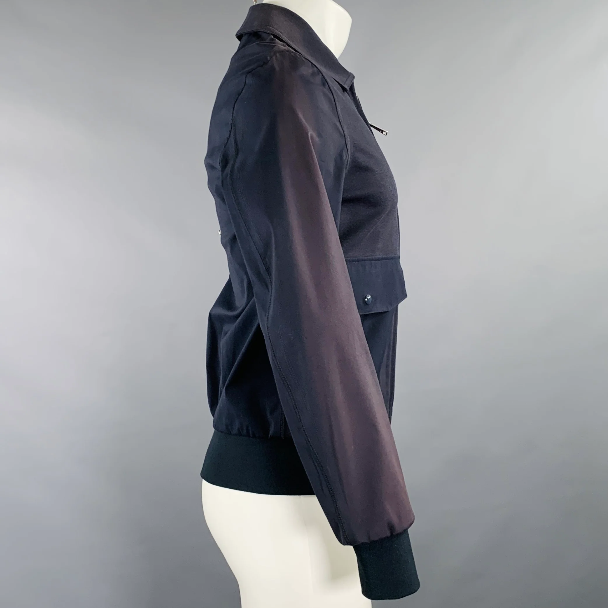 OVER ALL MASTER CLOTH SS14 Size XS Black Cotton Blend Bomber Jacket - Image 2