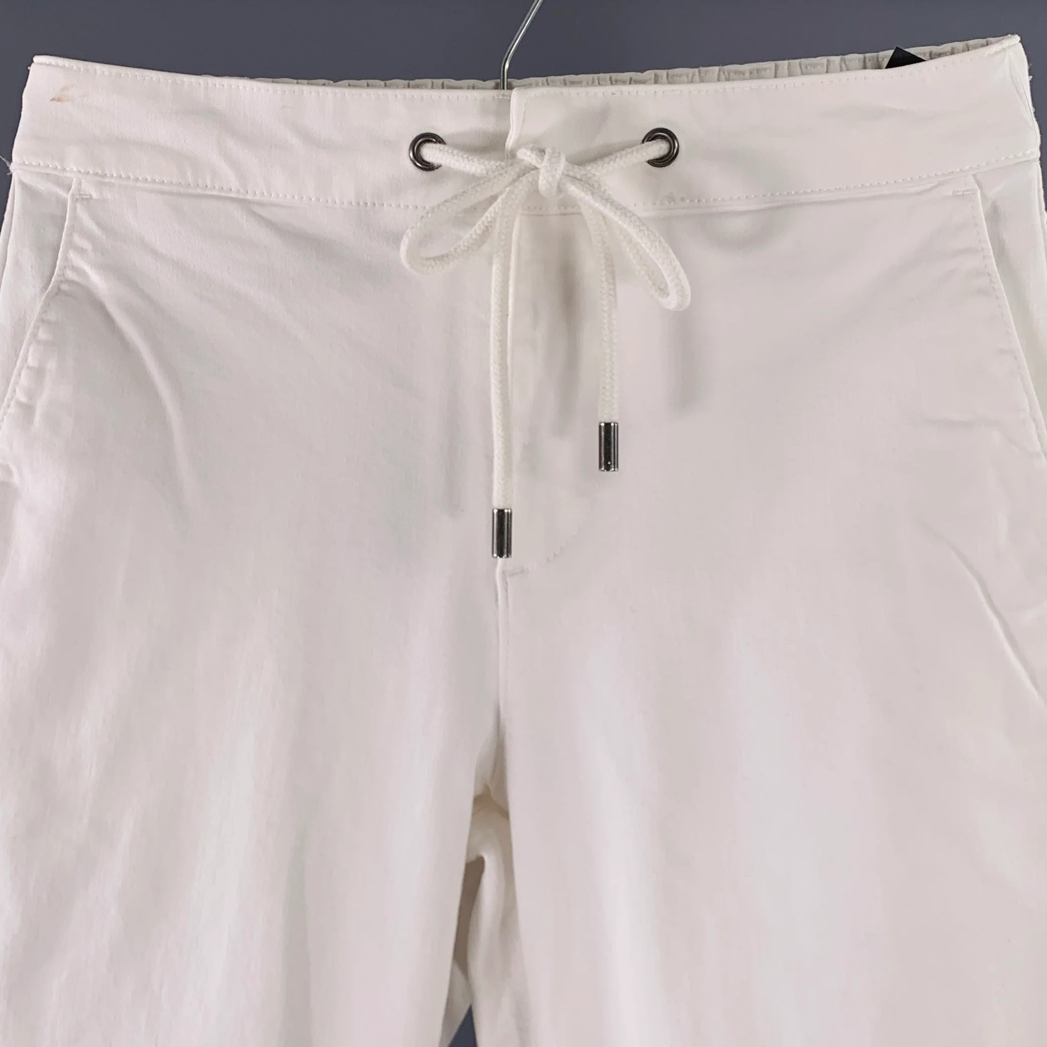 PAIGE Size 30 White Cotton Blend Sweatpants Casual Pants - Image 2