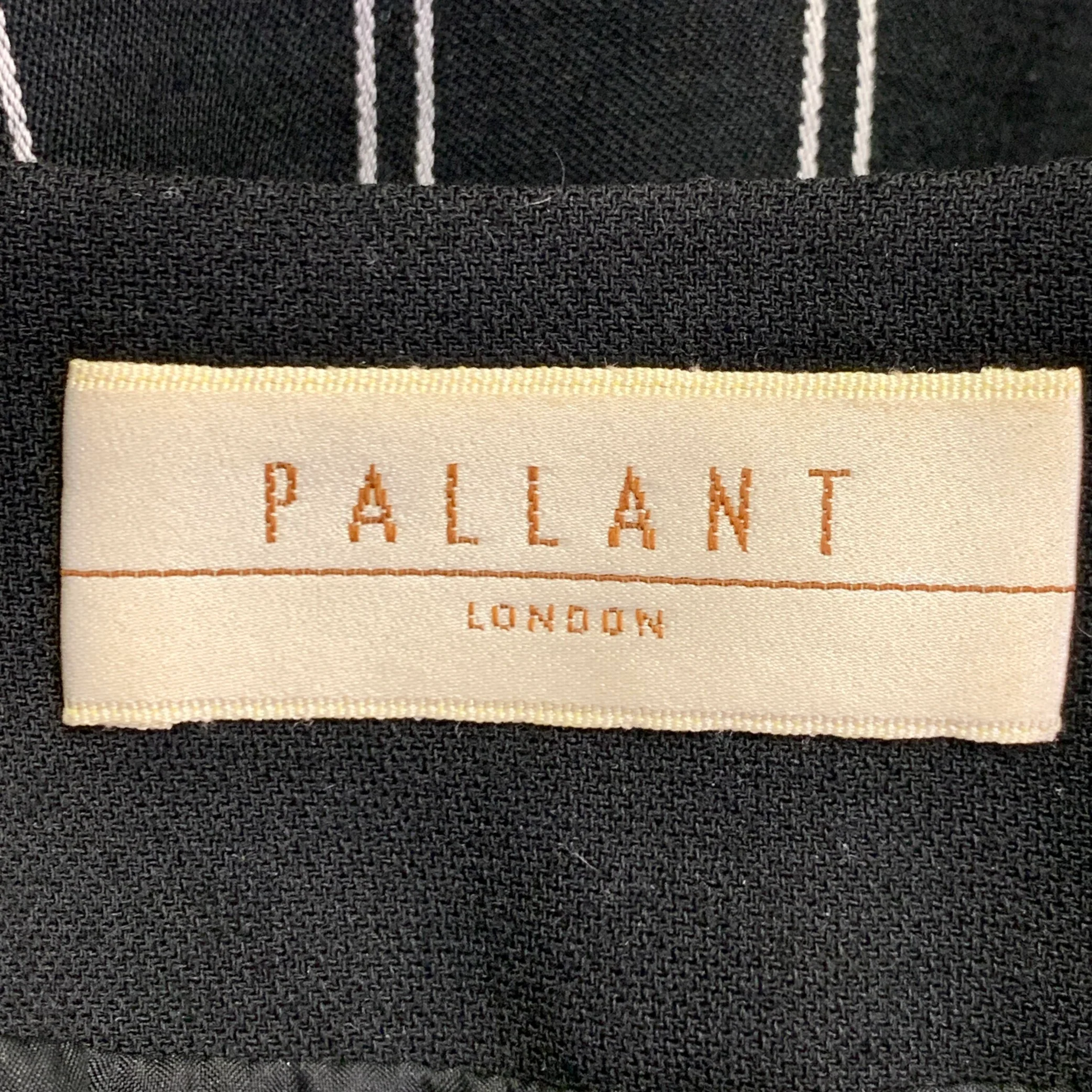 PALLANT Size 6 Black White Virgin Wool Stripe Zip Up Jacket Blazer - Image 5
