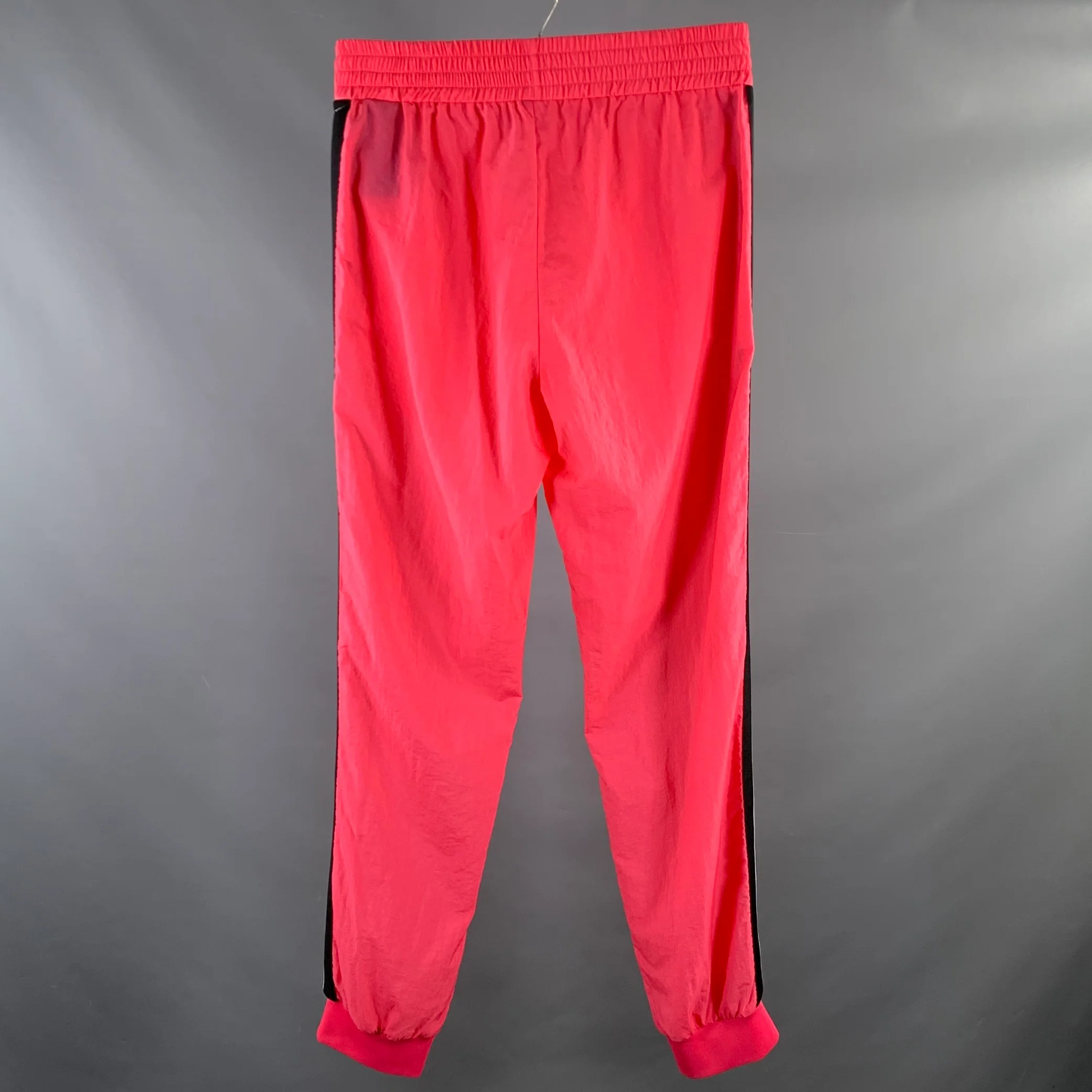PALM ANGELS Size L Neon Pink Polimide Joggers Casual Pants - Image 3