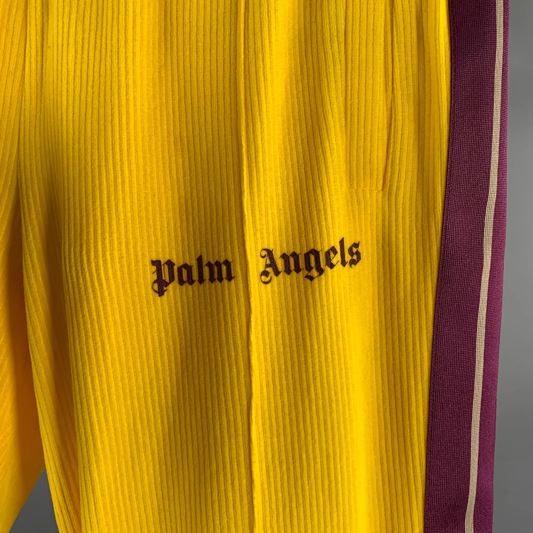 PALM ANGELS Size L Yellow Purple Corduroy Joggers Casual Pants - Image 2