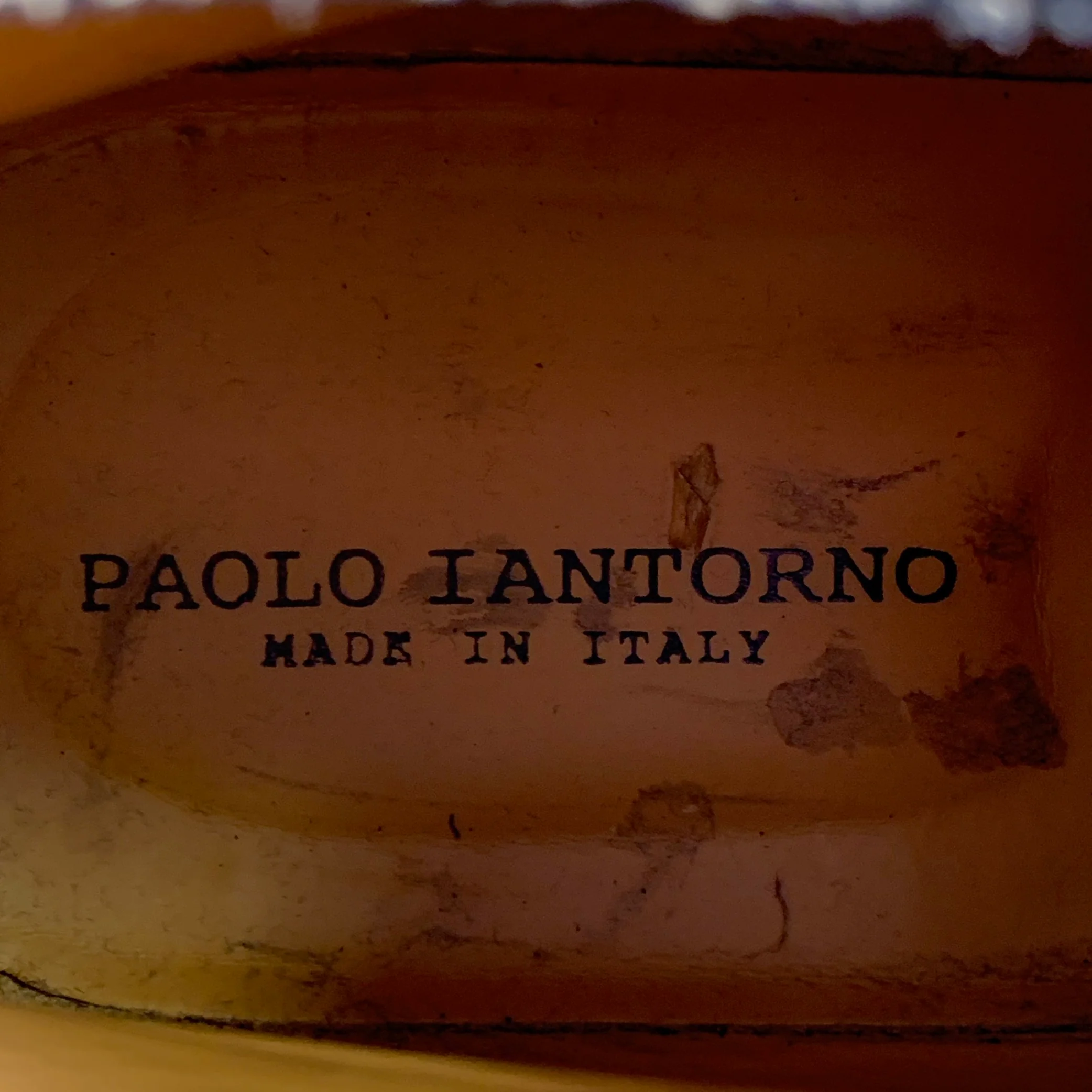 PAOLO IANTORNO Size 12 Black Leather Almond Toe Lace-Up Shoes - Image 7