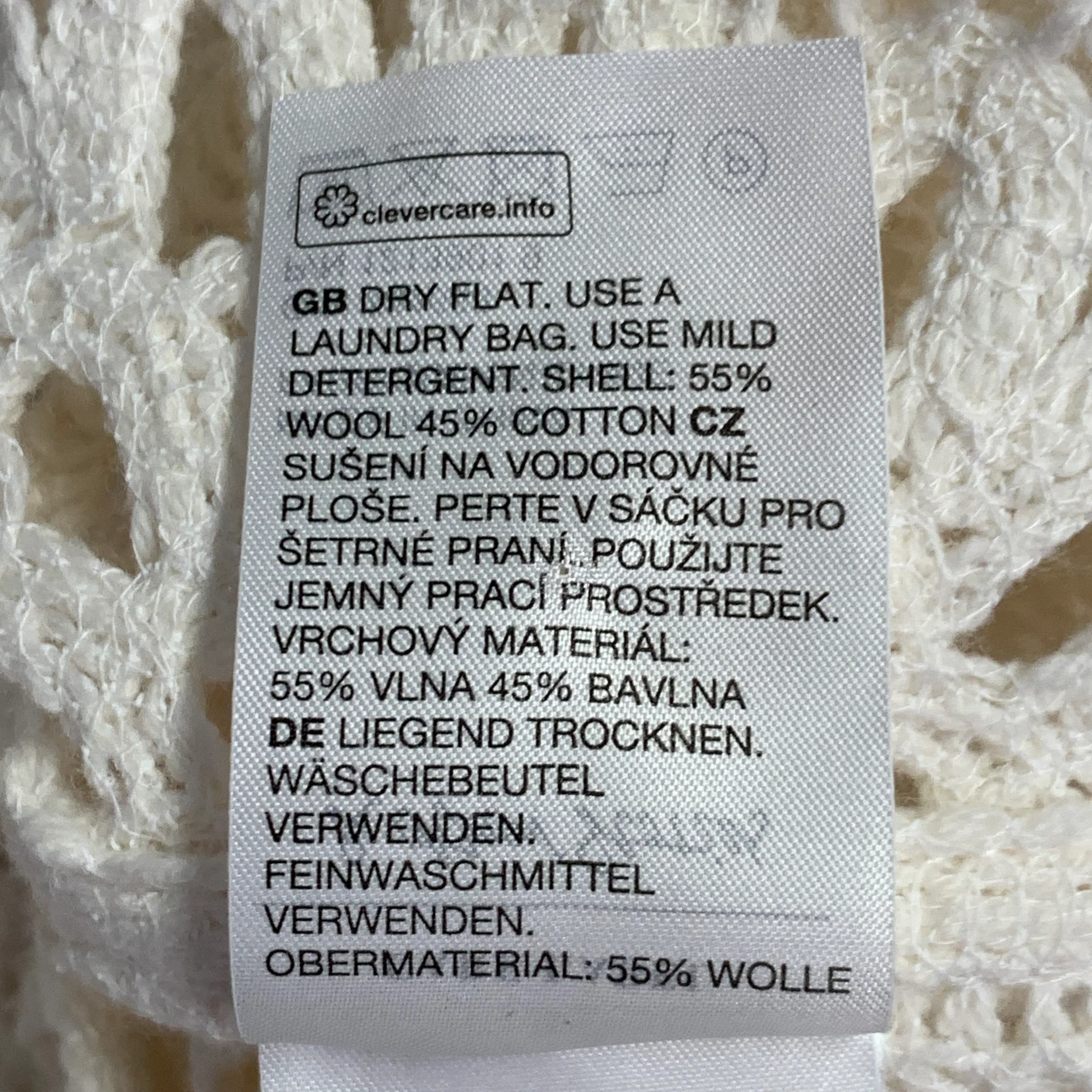 PARIS ATELIER Size XS Cream Cotton Blend Crochet Cropped Shirt - Image 6