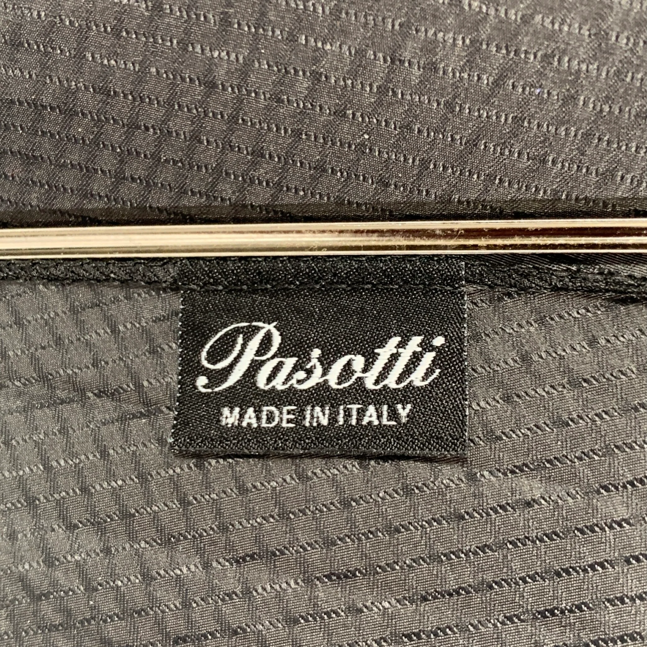 PASSOTI Black Silver Polyester Snake Handle Umbrella - Image 3