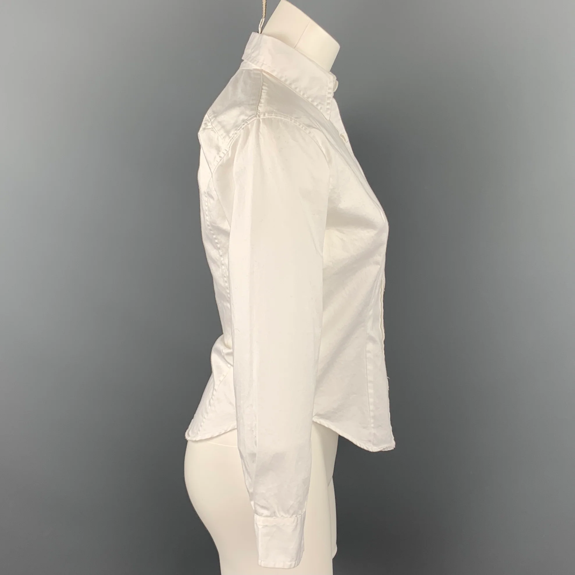 PAUL HARNDEN Size S White Cotton Button Up Shirt - Image 2