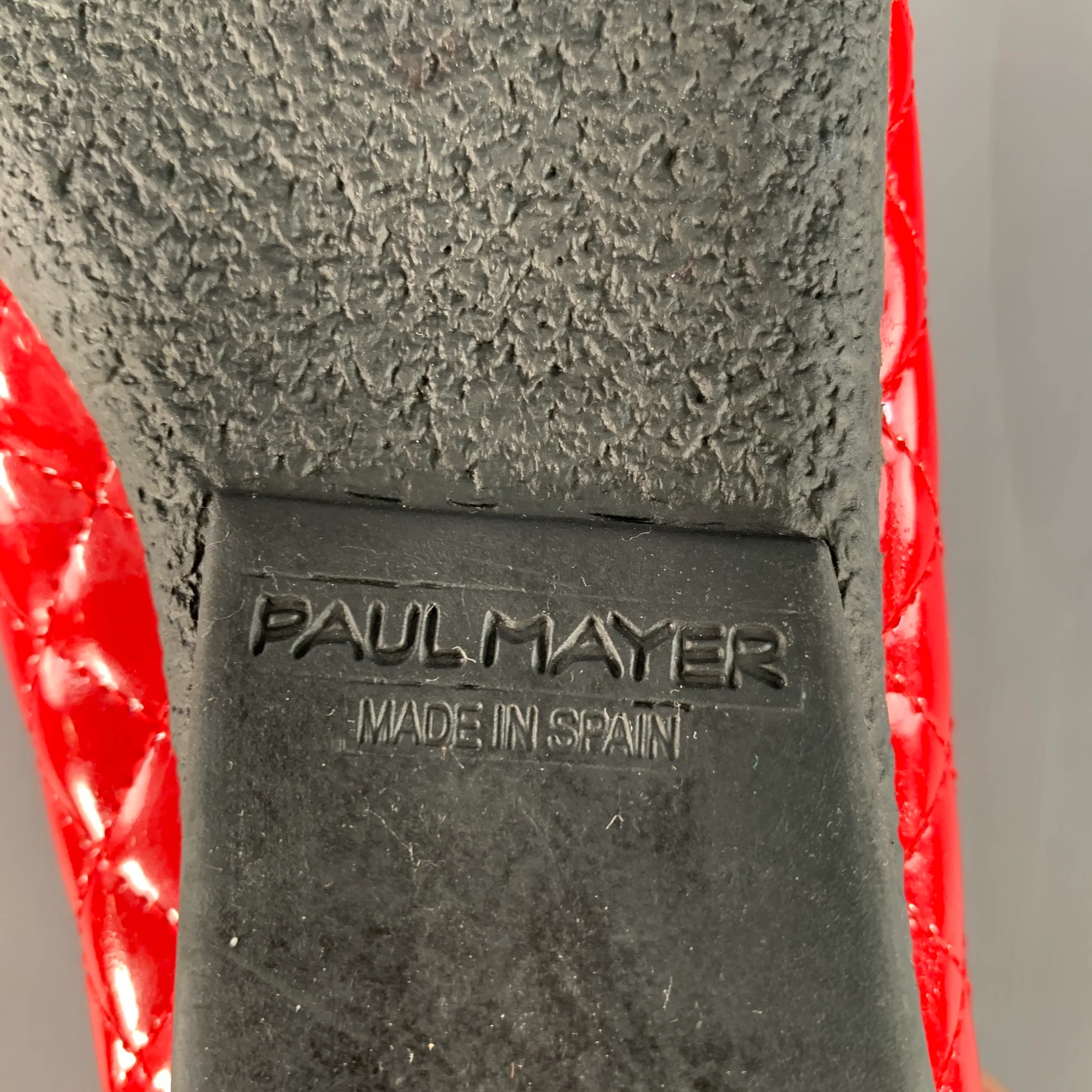 PAUL MAYER Size 9 Red Patent Leather Quilted Bow Flats - Image 8