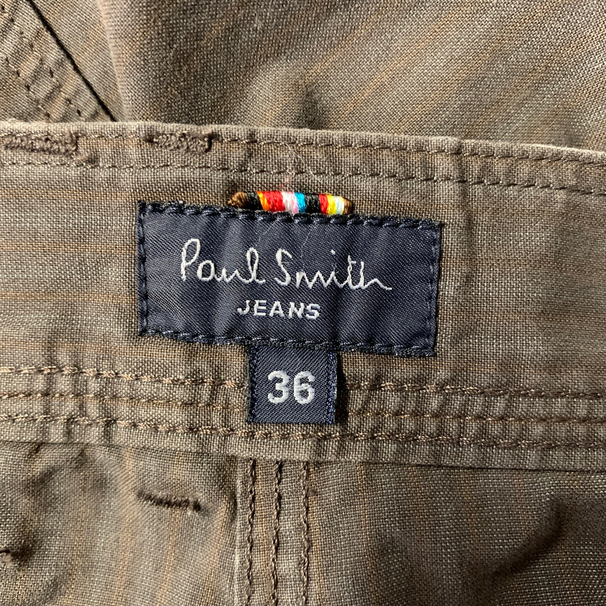 PAUL SMITH JEANS Size 38 Brown Blue Stripe Cotton Blend Casual Pants - Image 4