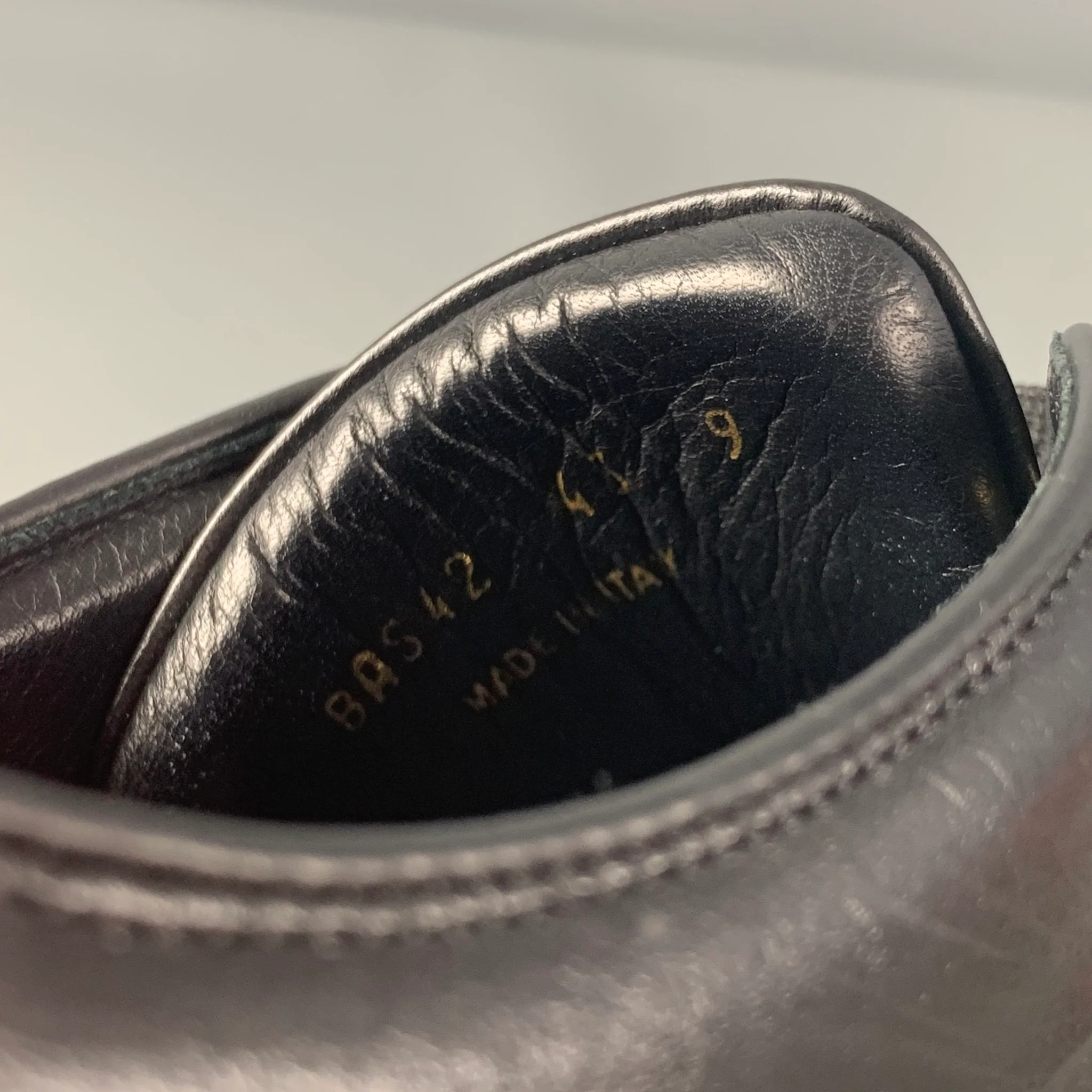 PAUL SMITH Size 10 Black Red Leather Sneakers - Image 7