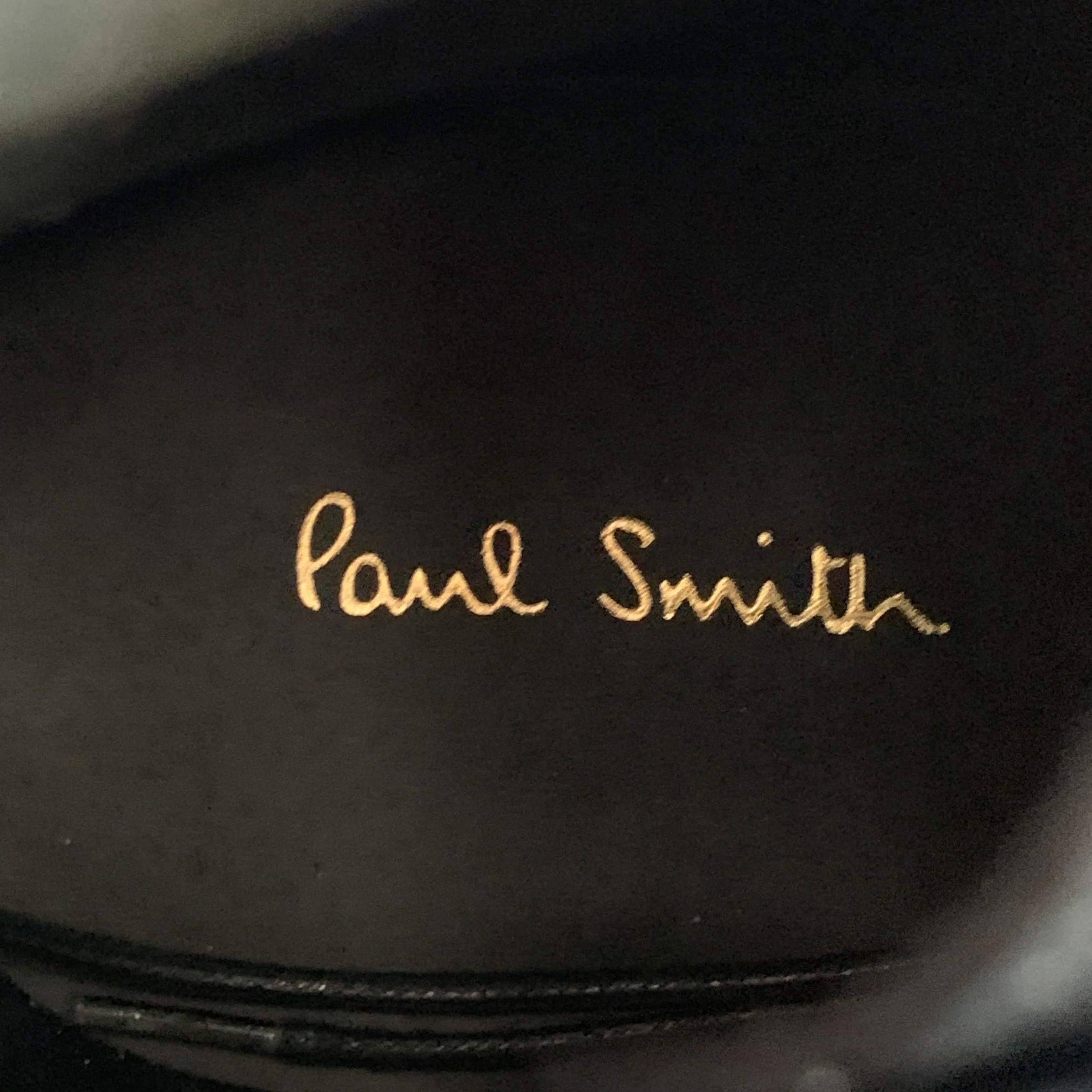 PAUL SMITH Size 11 Black Leather Cap Toe Lace-Up Ankle Boots - Image 7