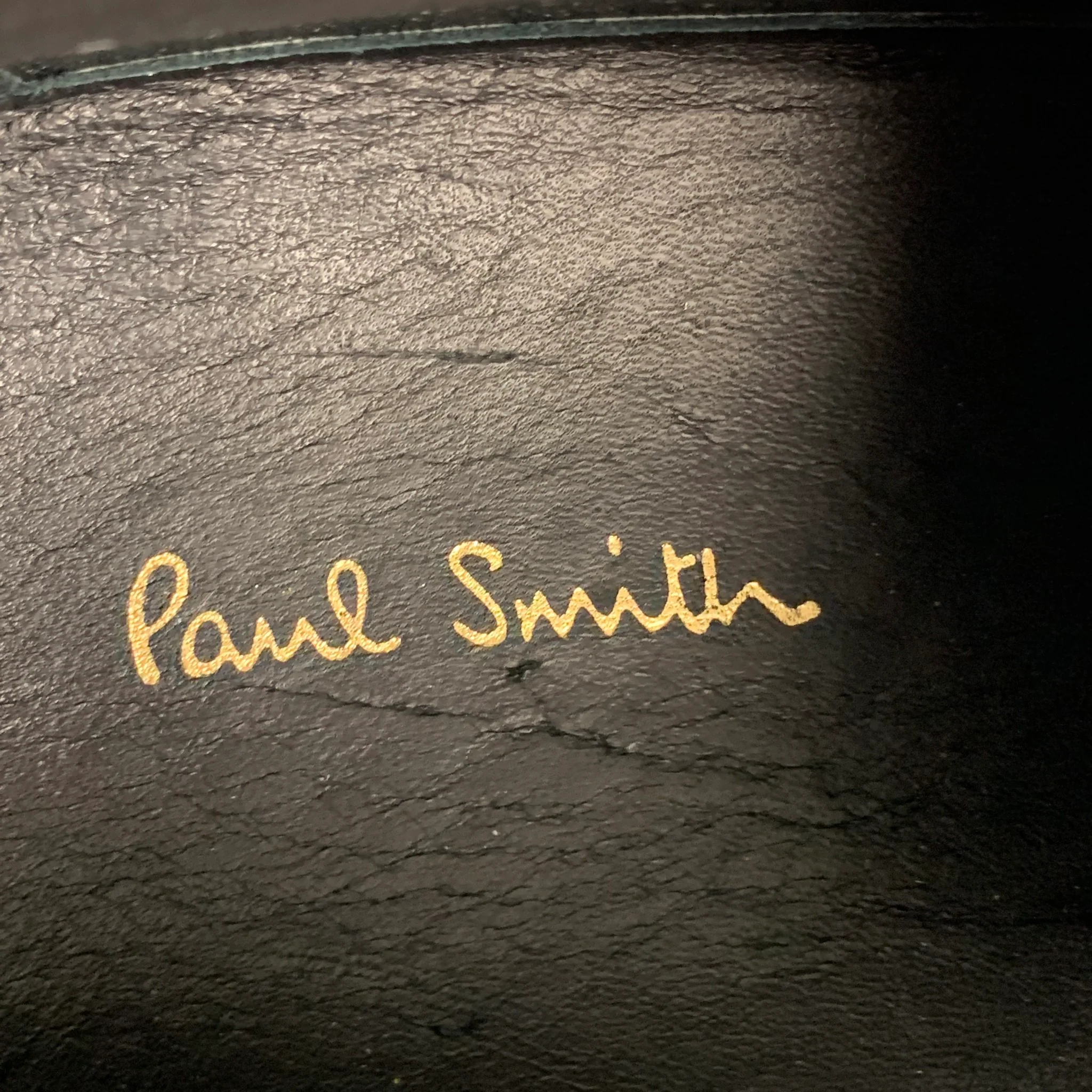 PAUL SMITH Size 11 Black Leather Lace Up Shoes - Image 7