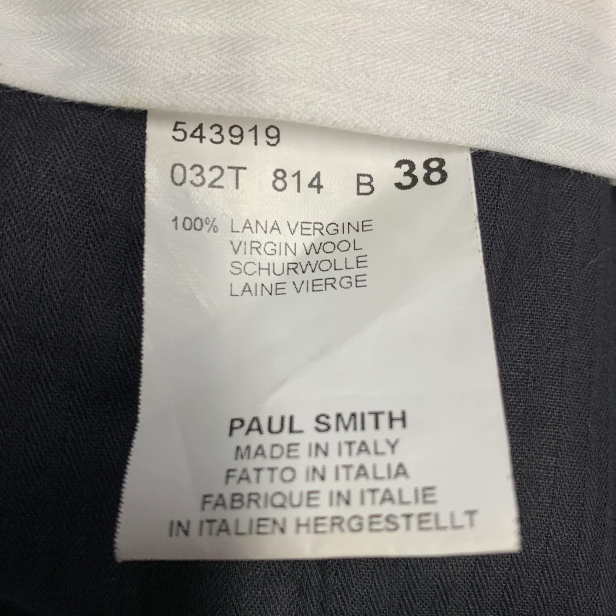 PAUL SMITH Size 2 Black Wool Twill Pleated Tapered Dress Pants - Image 6