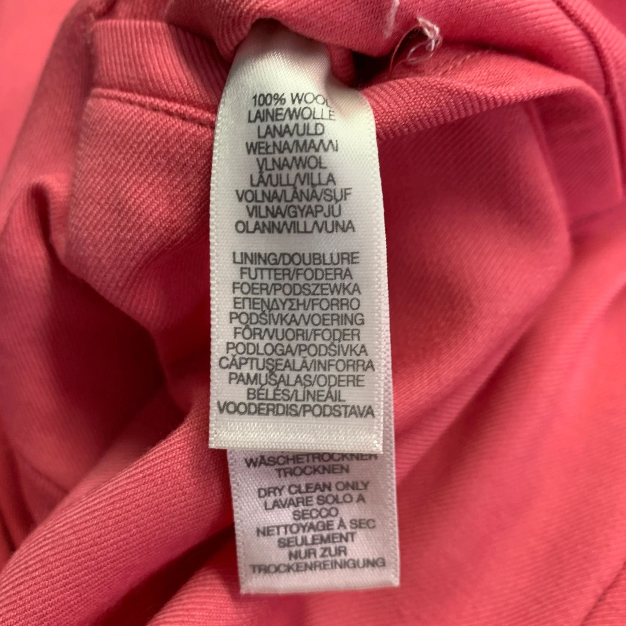 PAUL SMITH Size 31 Pink Twill Wool Flat Front Cuffed Dress Pants - Image 4