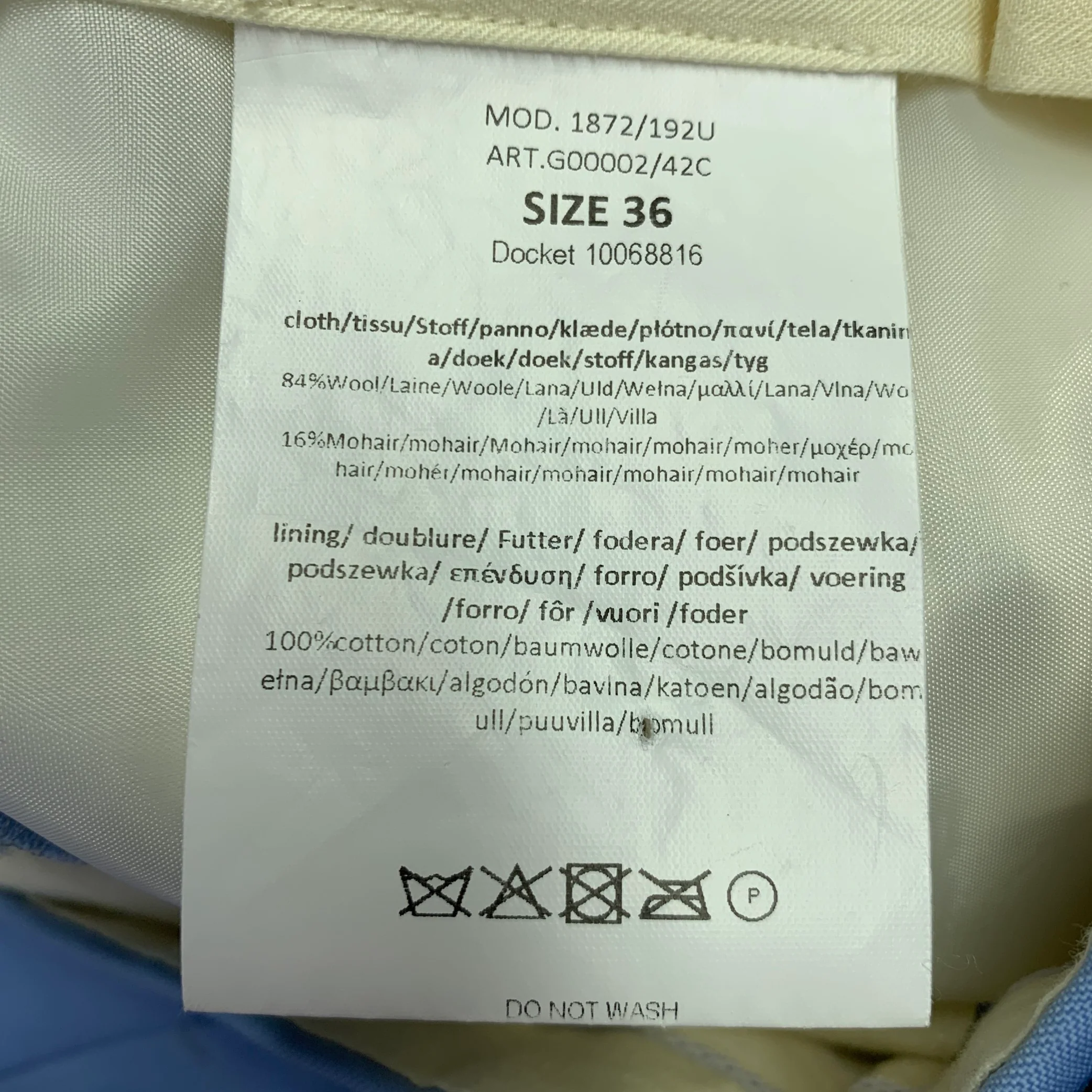 PAUL SMITH Size 32 Blue Wool Mohair Zip Fly Dress Pants - Image 7