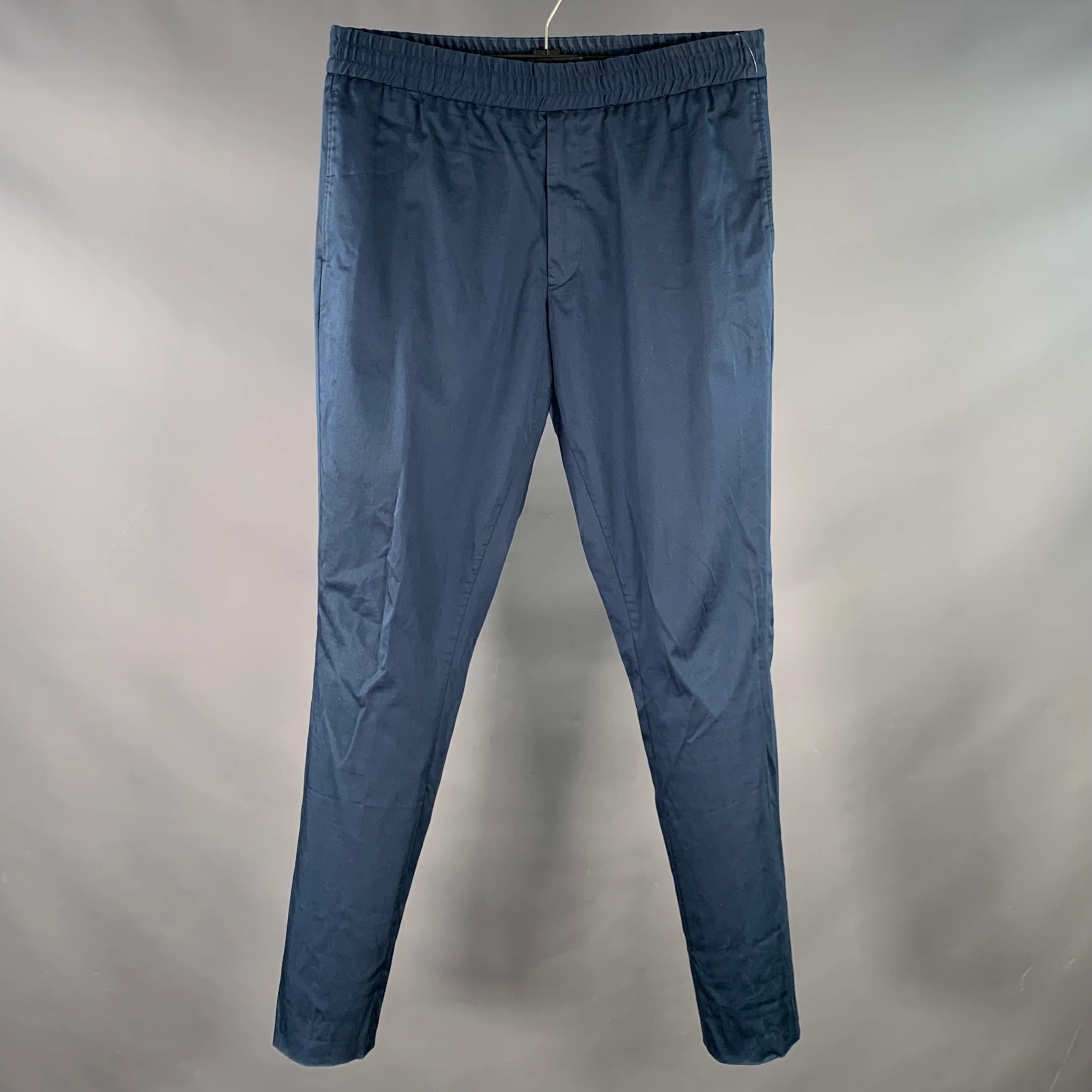 PAUL SMITH Size 32 Navy Drawstring Waistband Tapered Casual Pants