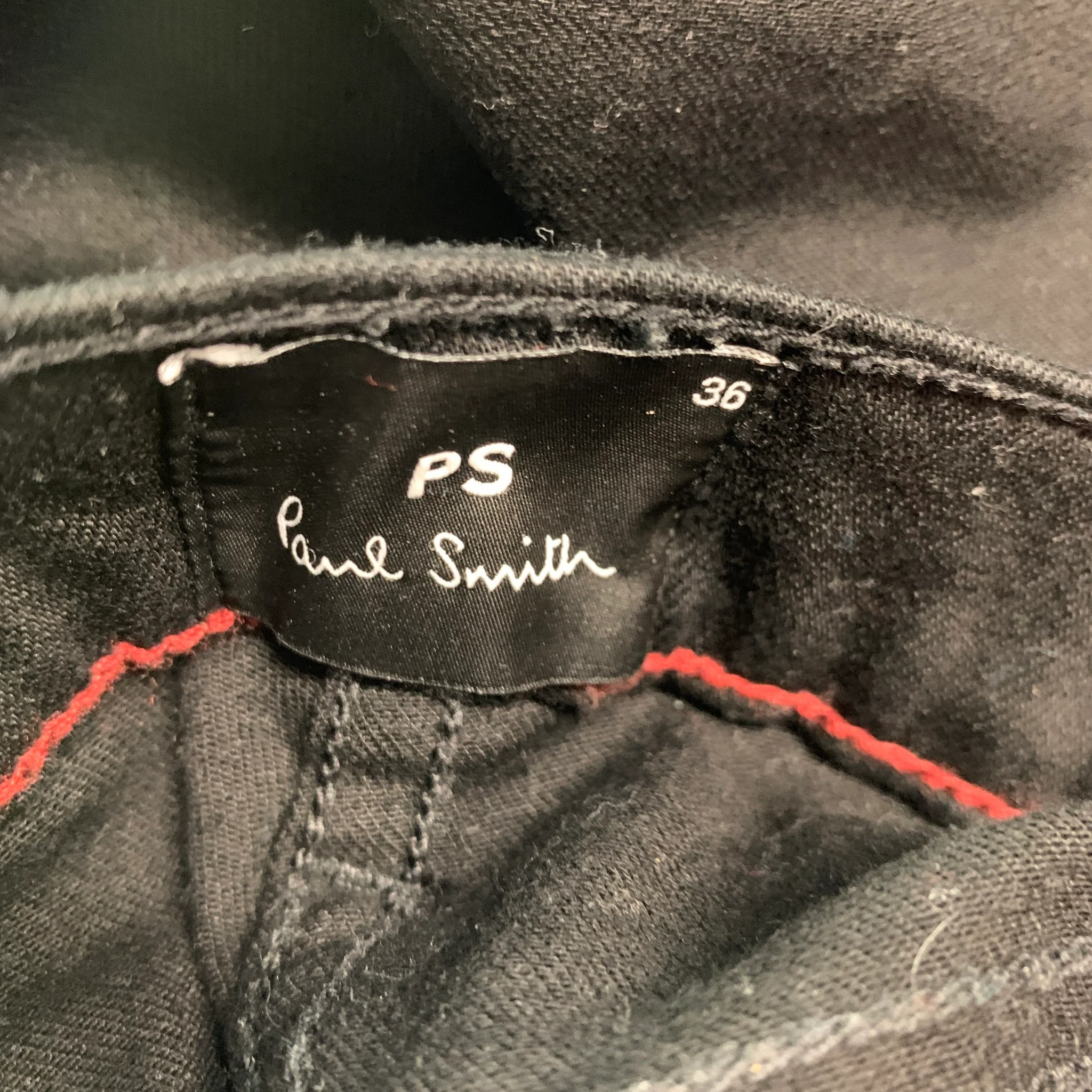 PAUL SMITH Size 36 Black Cotton Blend Jeans - Image 6