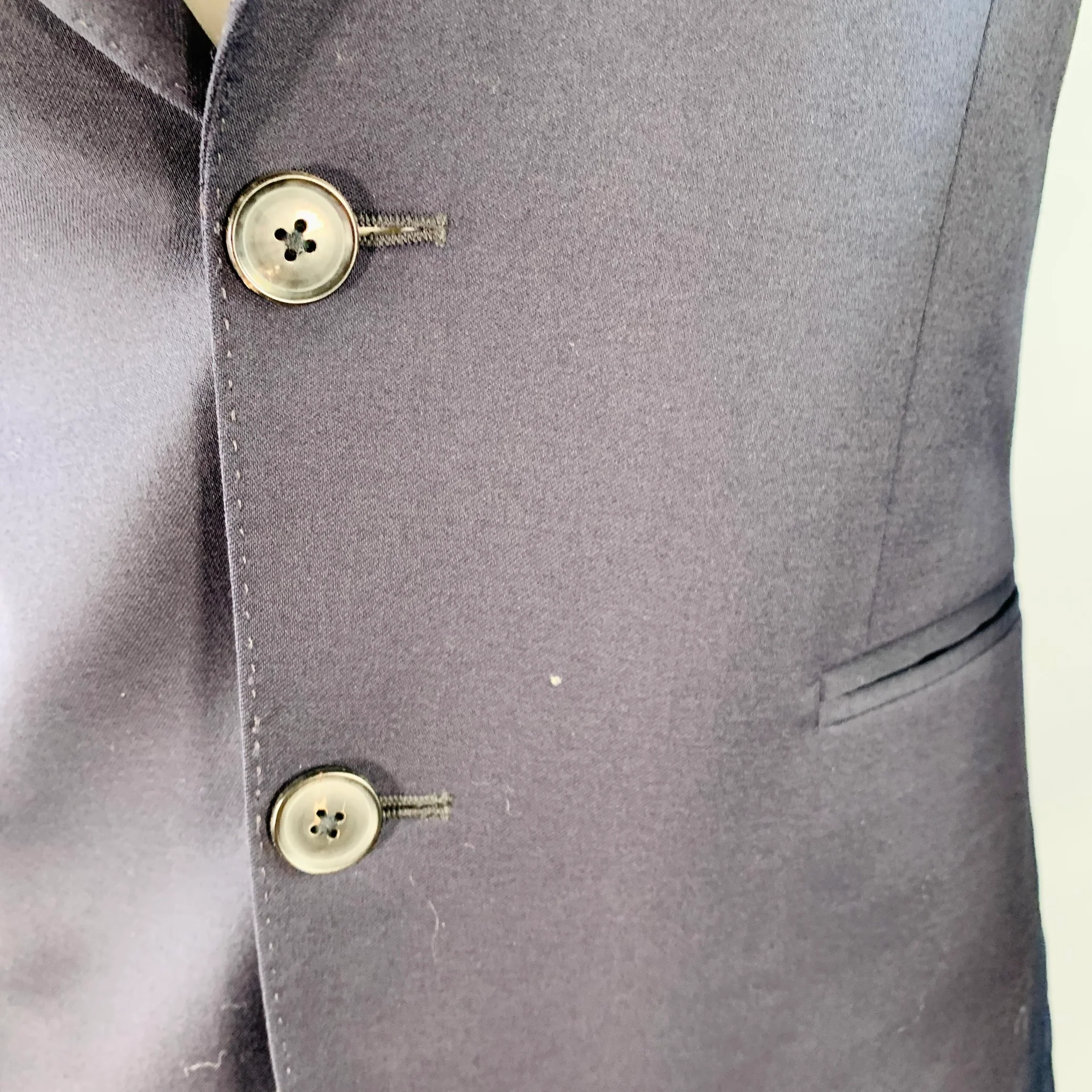 PAUL SMITH Size 36 Navy Wool Single Breasted Slim Fit Notch Lapel Suit - Image 8