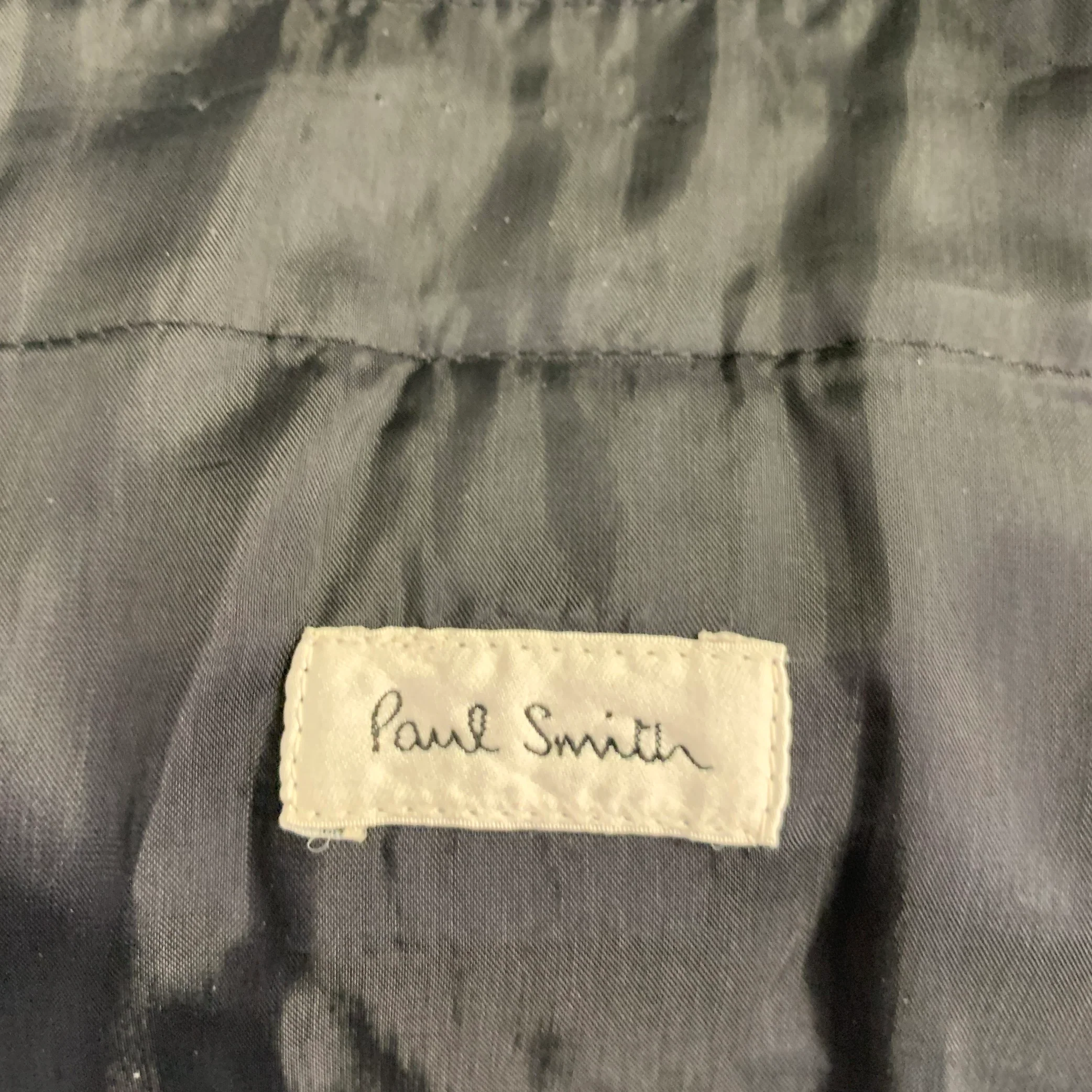 PAUL SMITH Size 38 Black Cotton Blend Single Breasted Sport Coat - Image 6