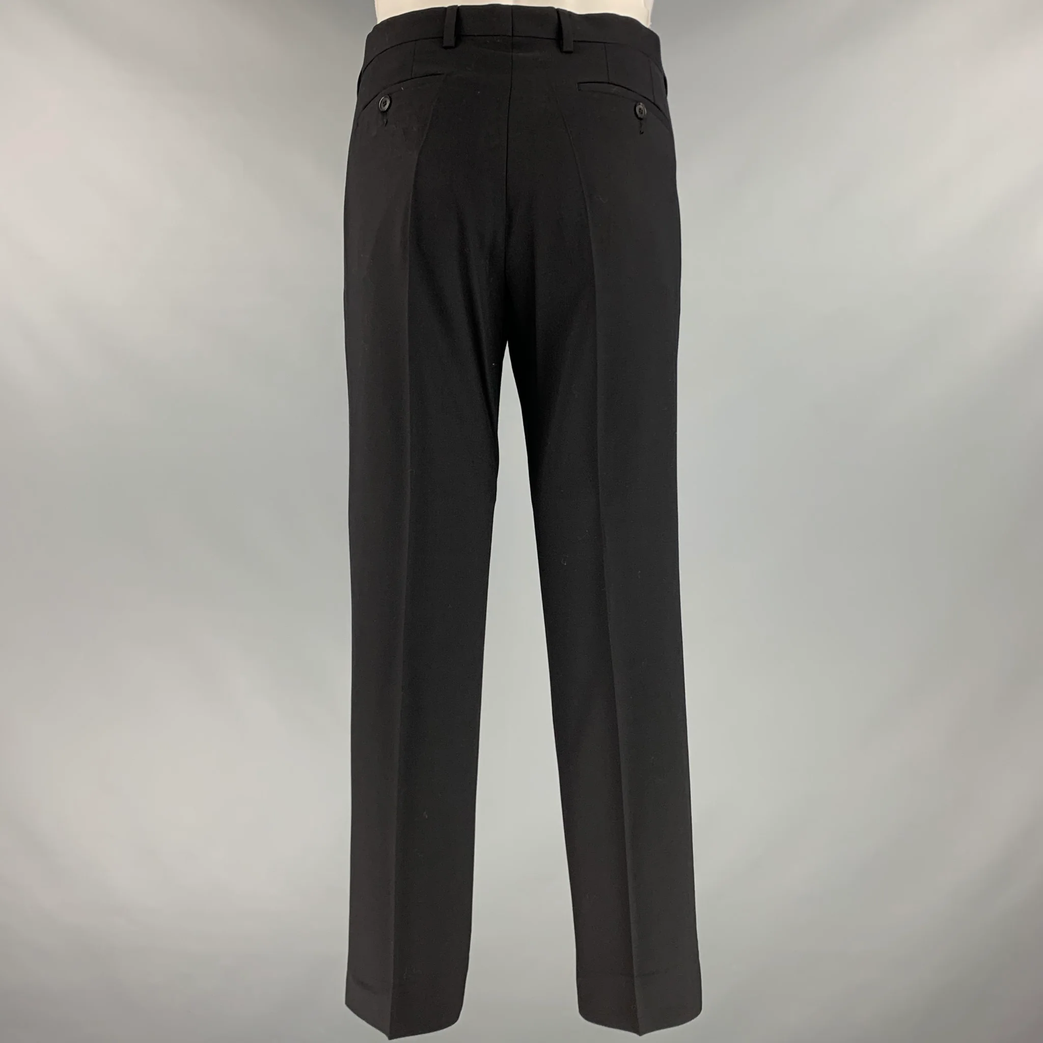 PAUL SMITH Size 38 Black Wool Notch Lapel Suit - Image 5