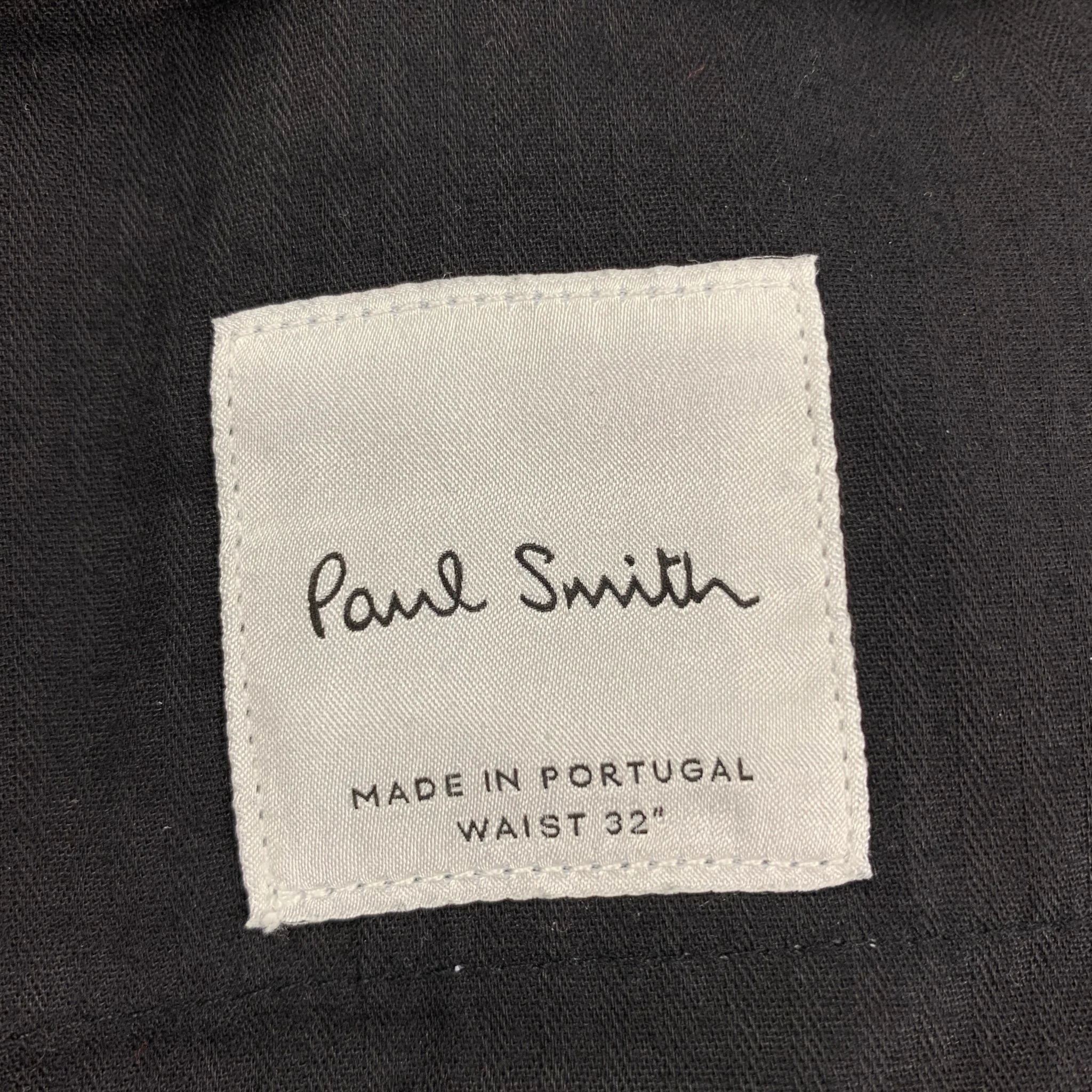 PAUL SMITH Size 38 Green Black Navy Plaid Wool Notch Lapel Suit - Image 9