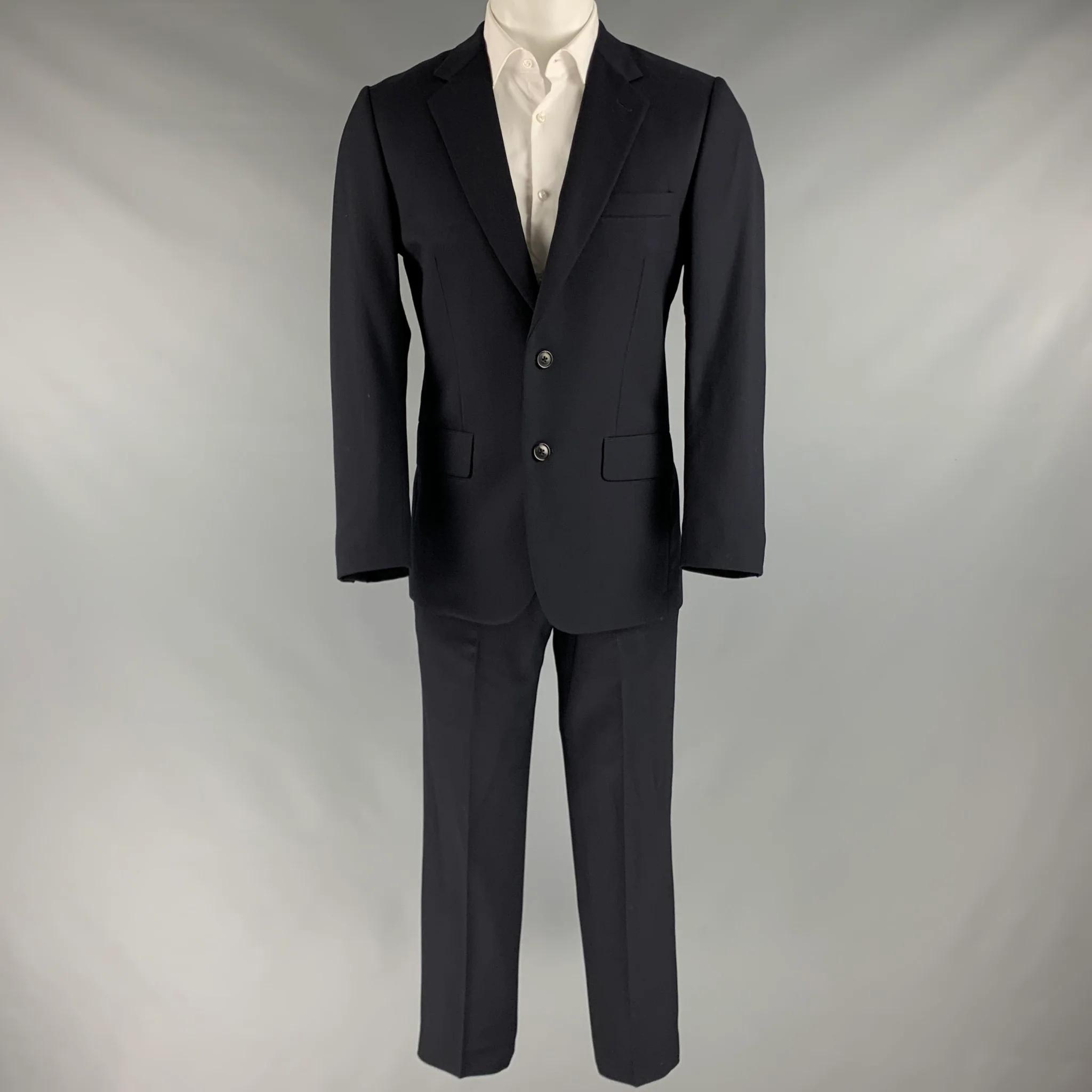 PAUL SMITH Size 38 Navy Wool Notch Lapel Suit - Image 2