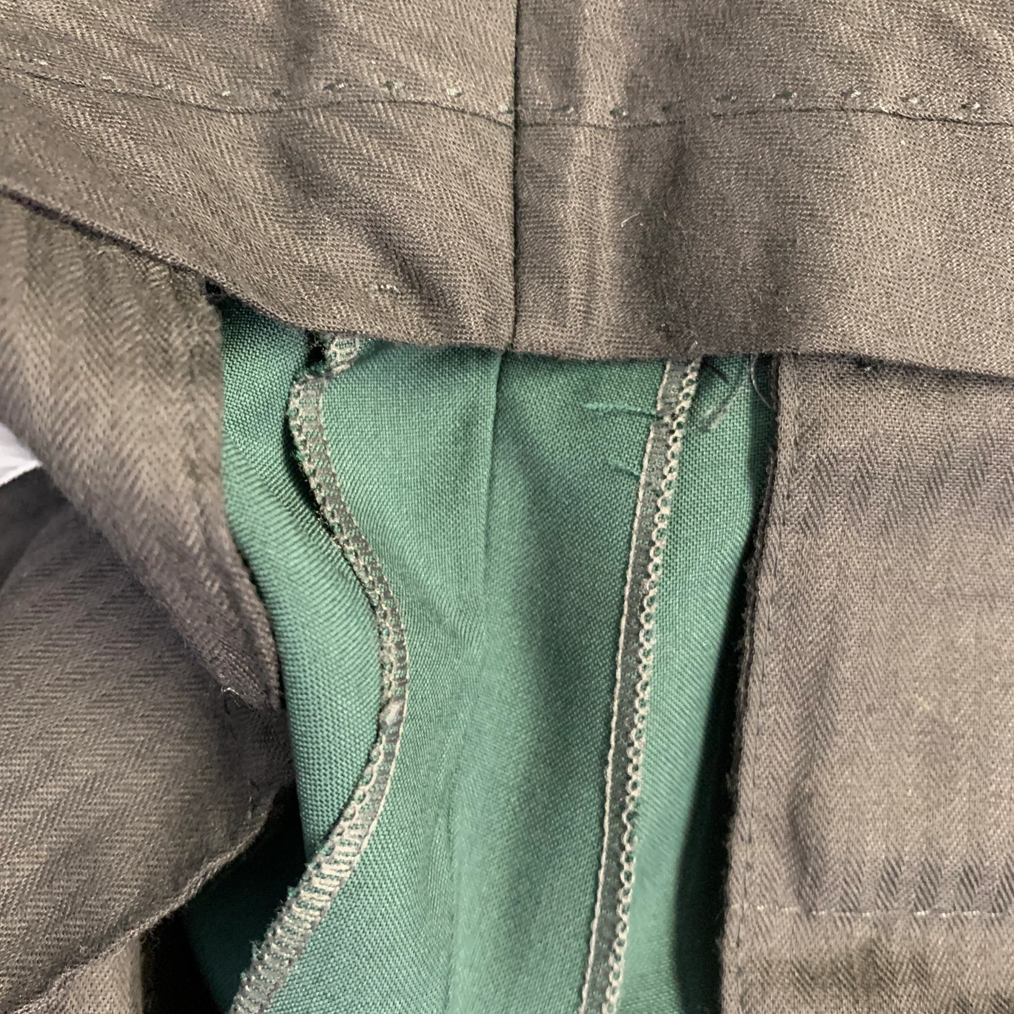 PAUL SMITH Size 38 Regular Green Wool Mohair Notch Lapel Suit - Image 12