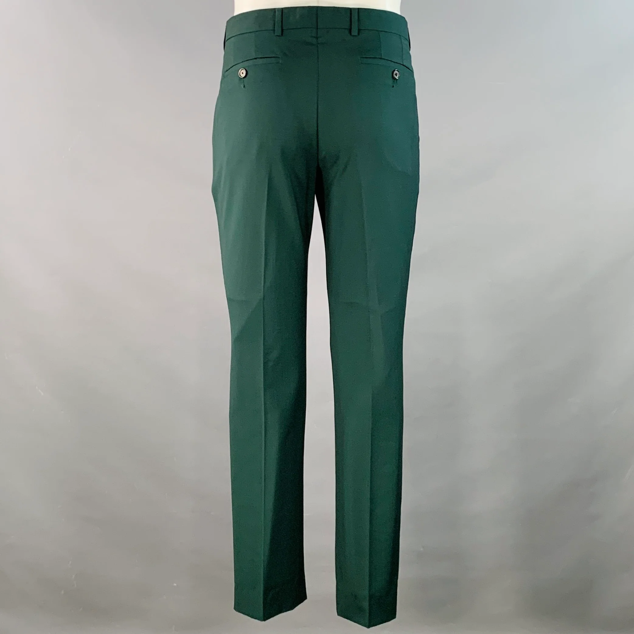 PAUL SMITH Size 38 Regular Green Wool Mohair Notch Lapel Suit - Image 5