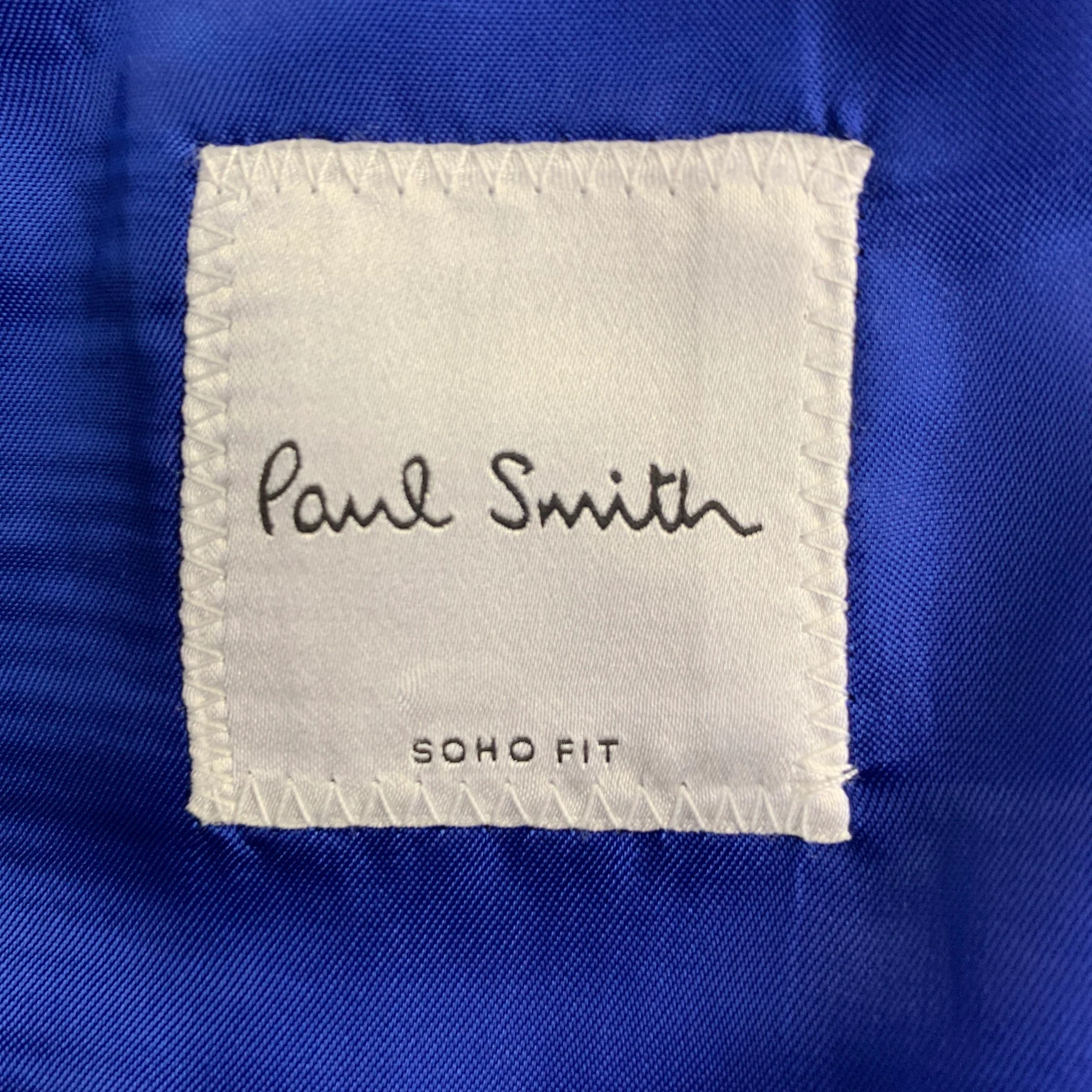 PAUL SMITH Size 38 Regular Green Wool Mohair Notch Lapel Suit - Image 7