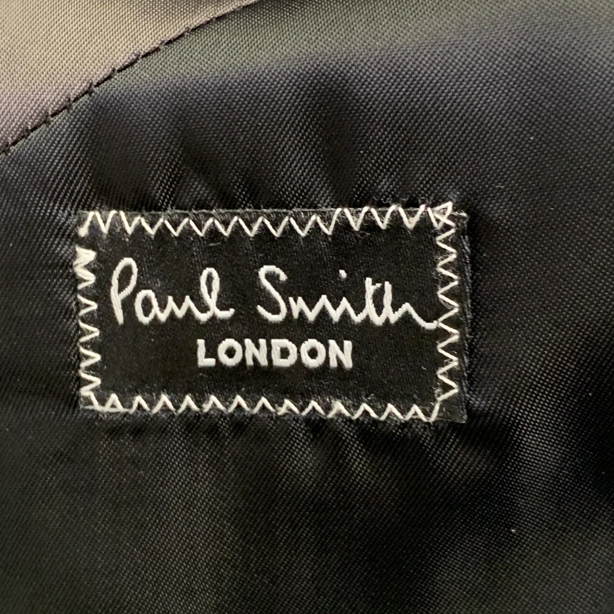 PAUL SMITH Size 38 The Byard Black Velvet Viscose Blend Notch Lapel Sport Coat - Image 6
