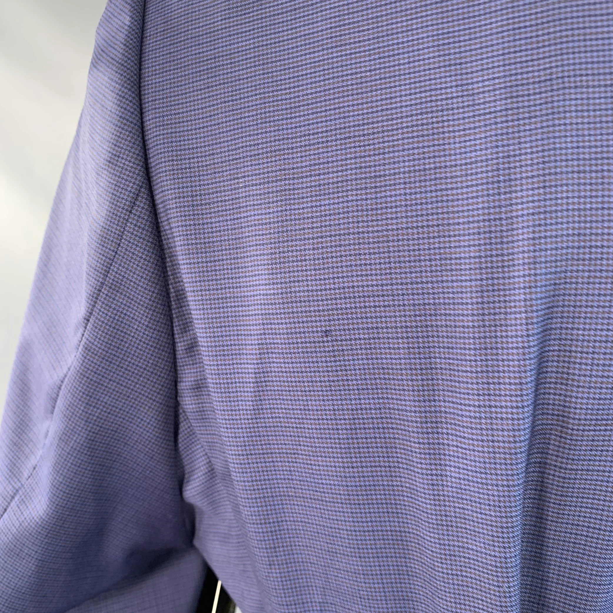 PAUL SMITH Size 44 Blue Grid Wool Notch Lapel Sport Coat - Image 6