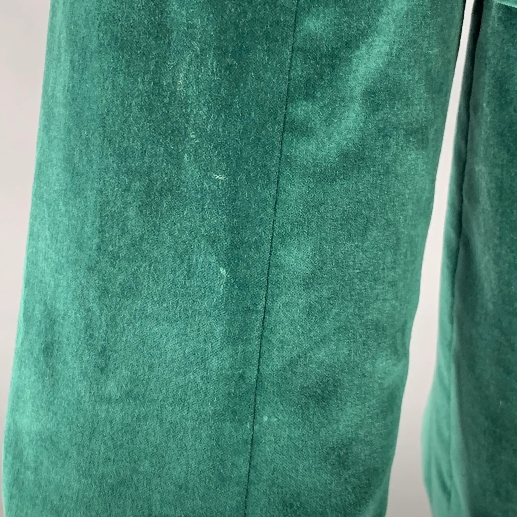 PAUL SMITH Size 44 Kensington Green Velvet Cotton Notch Lapel Sport Coat - Image 6