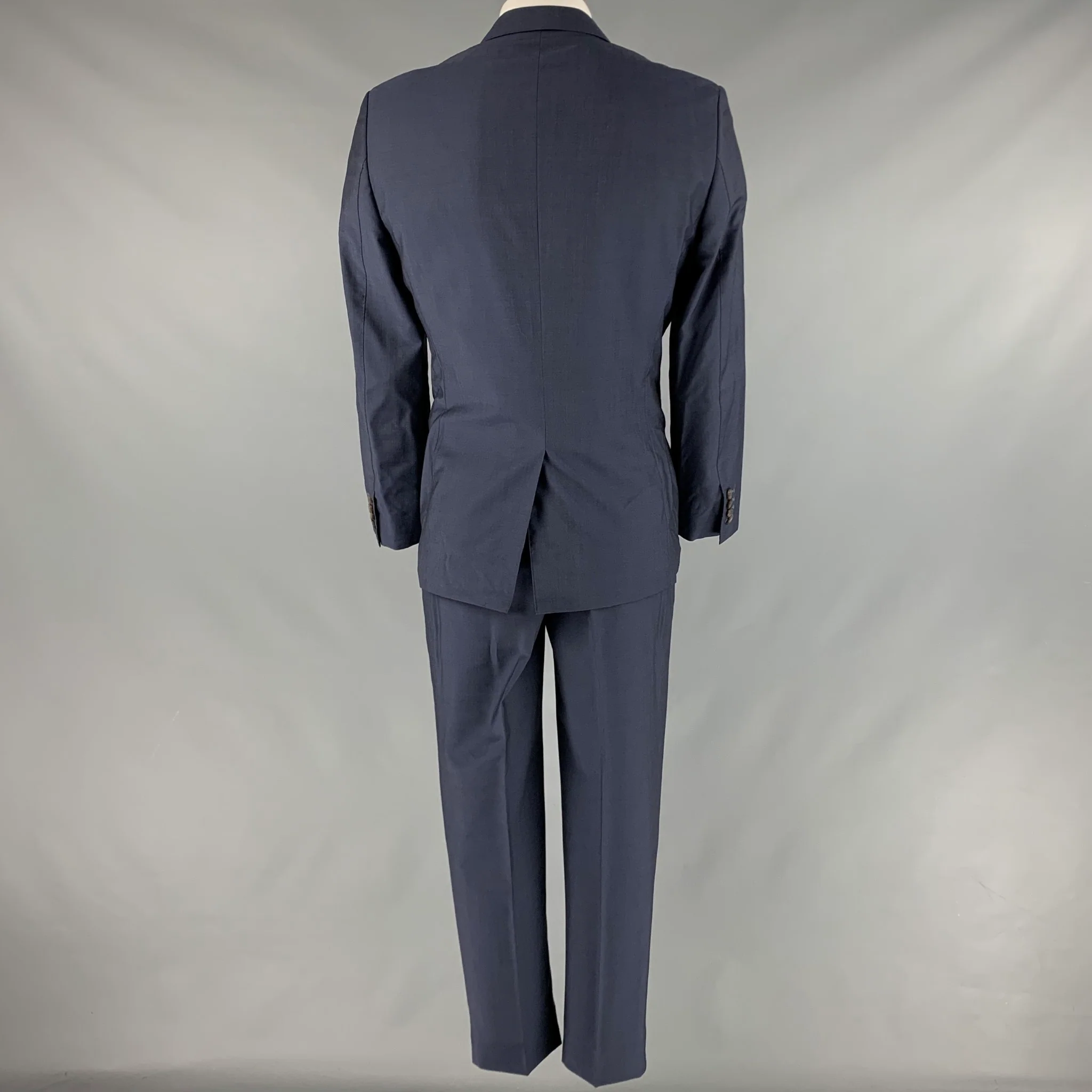 PAUL SMITH Size 44 Navy Wool Mohair Notch Lapel Suit - Image 2