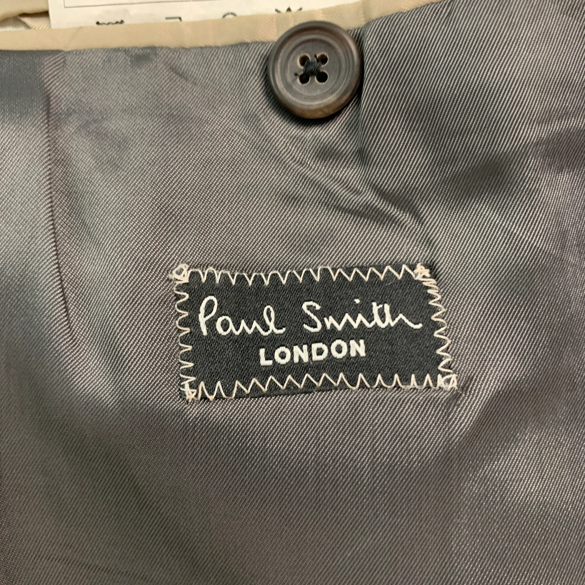 PAUL SMITH Size 44 Navy Wool Mohair Notch Lapel Suit - Image 8