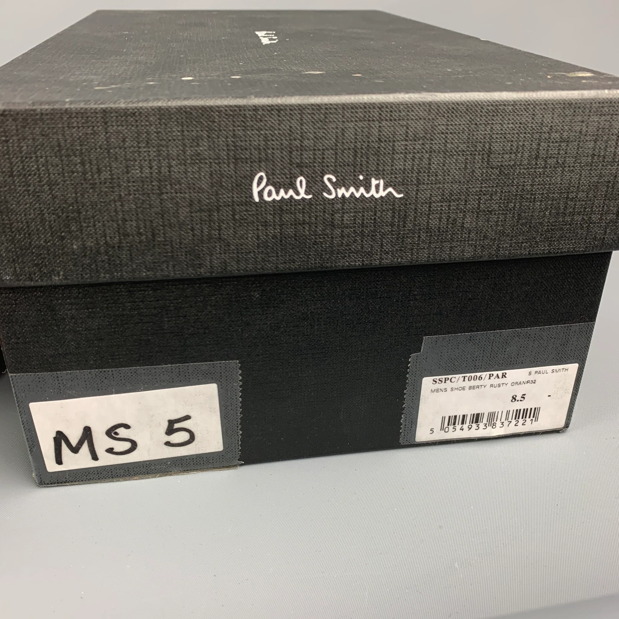 PAUL SMITH Size 8.5 Orange Perforated Leather Cap Toe Lace Up Shoes - Image 10